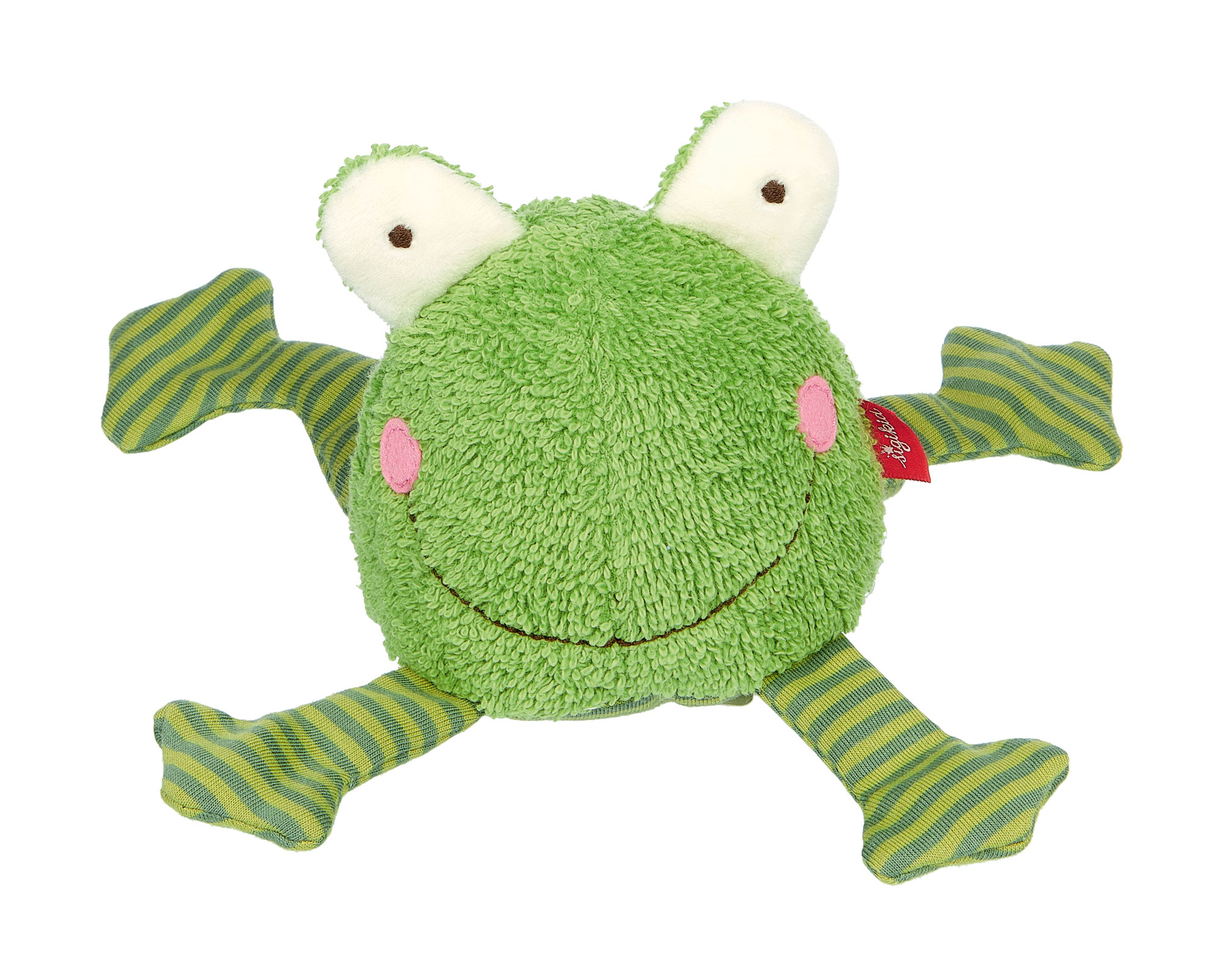 Baby bath soft toy frog, terry cloth