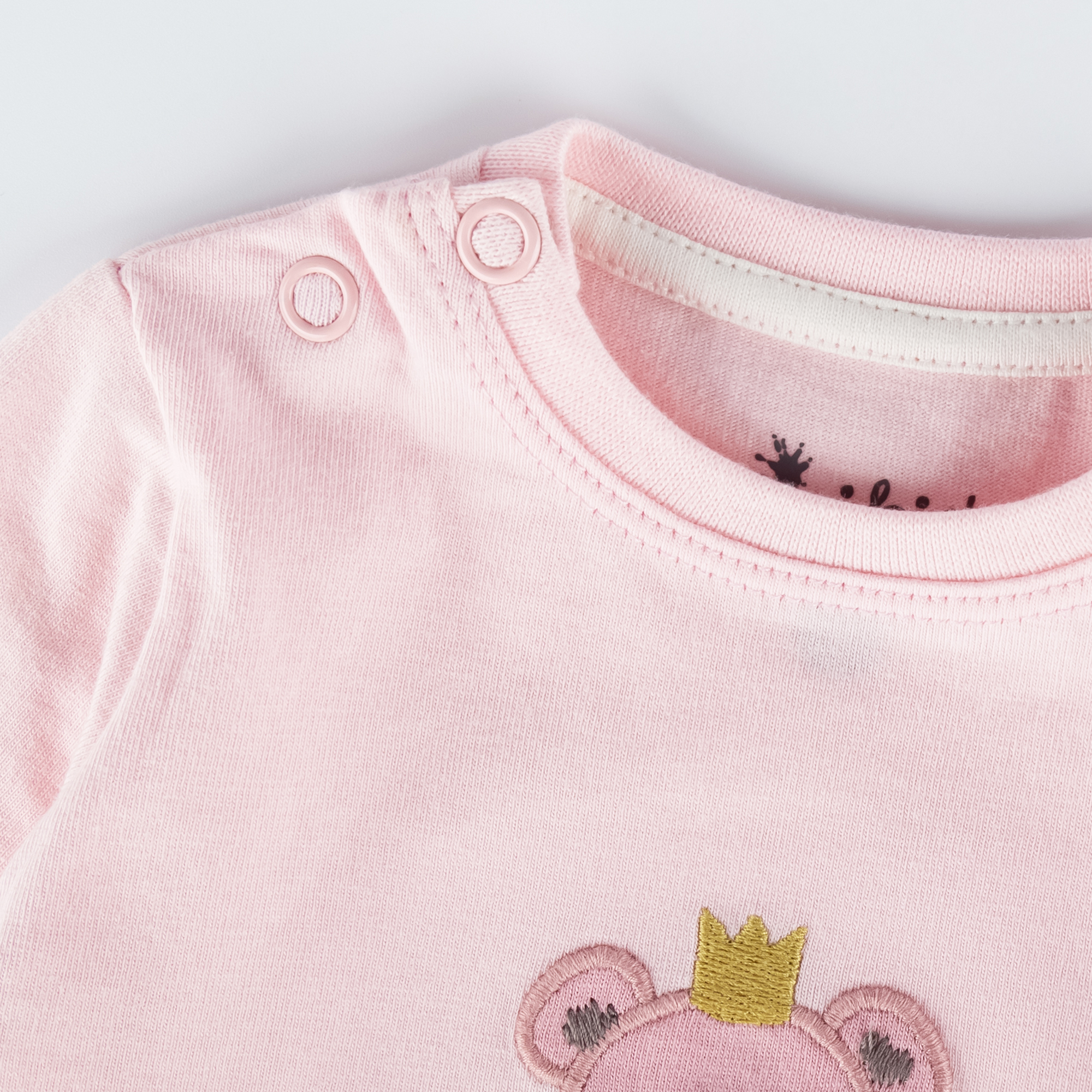 Baby Langarmshirt Krönchen Bär, rosa Baby Langarmshirt Krönchen Bär, rosa
