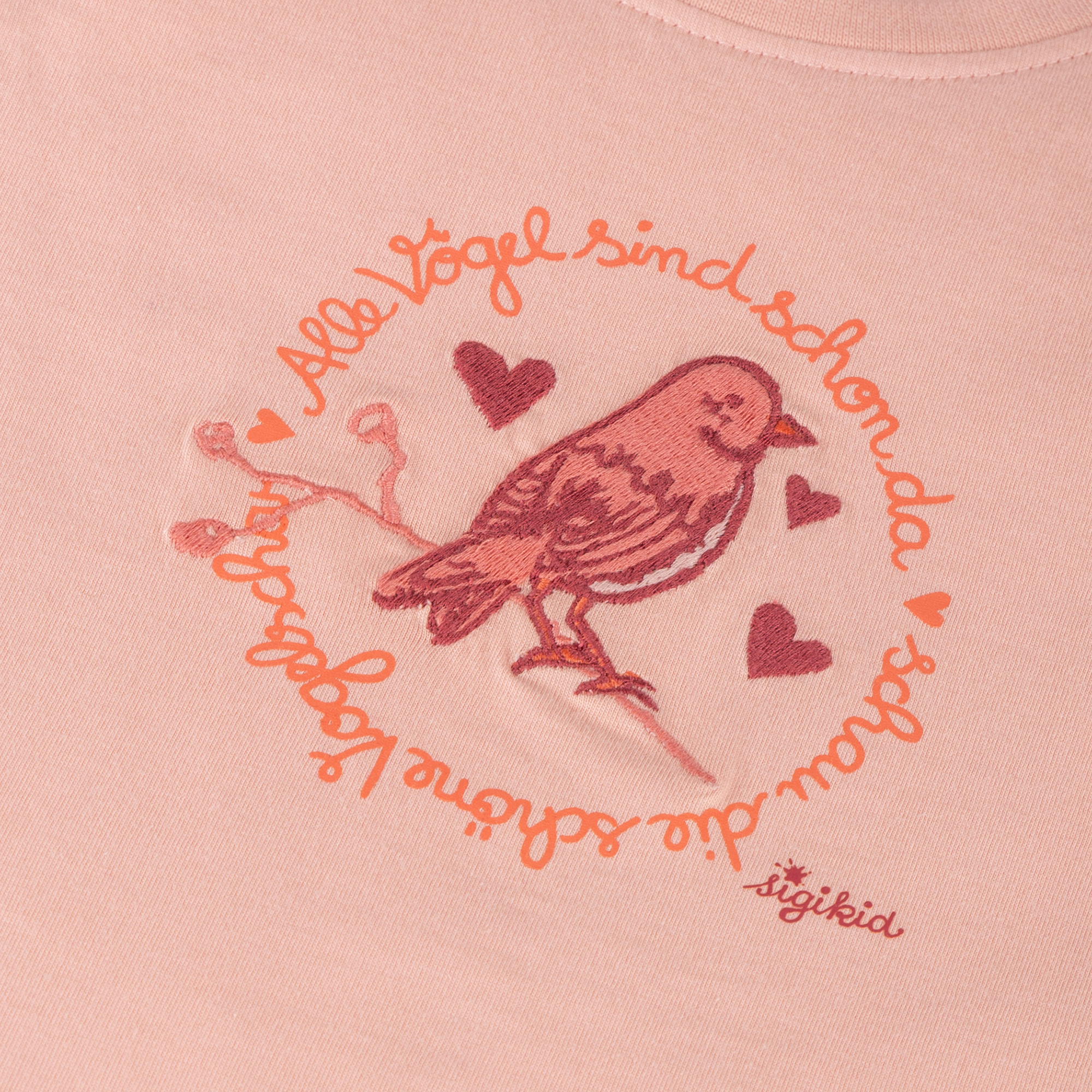 Children's drop waist flounce dress Spring Birds