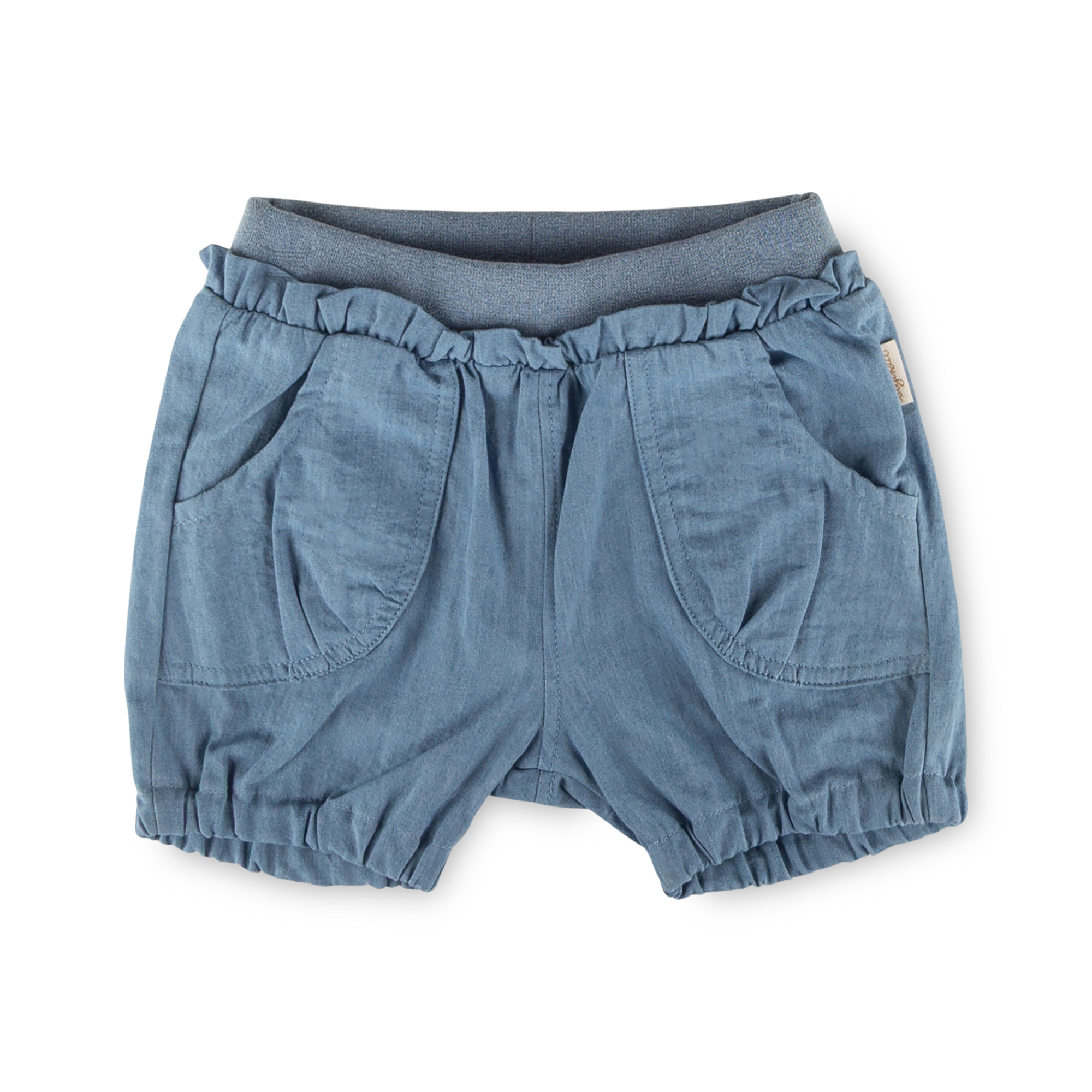 Light blue baby chambray shorts