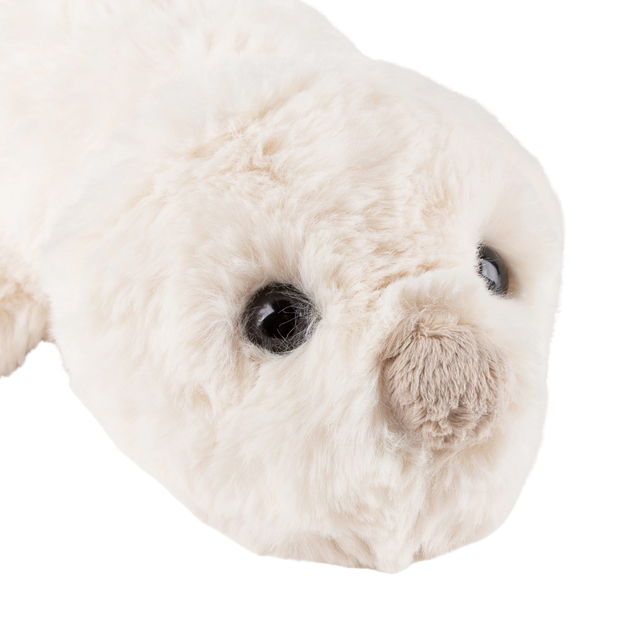 Silky soft plush toy seal pup, white