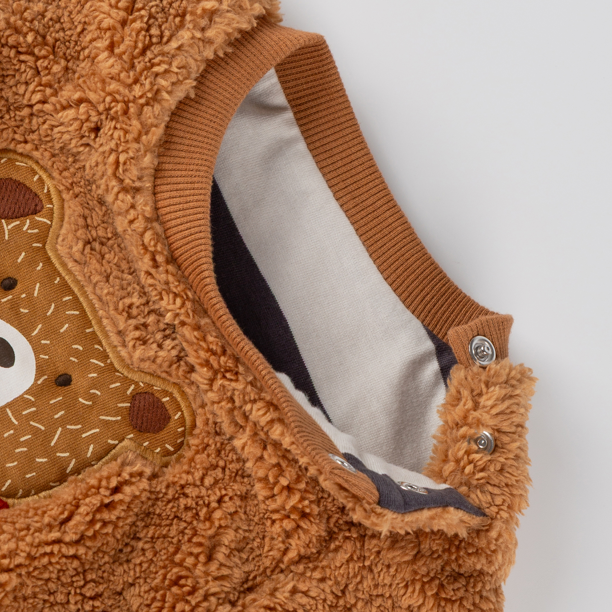 Baby Sherpa Fleece Pullover gefüttert Winterbär, braun