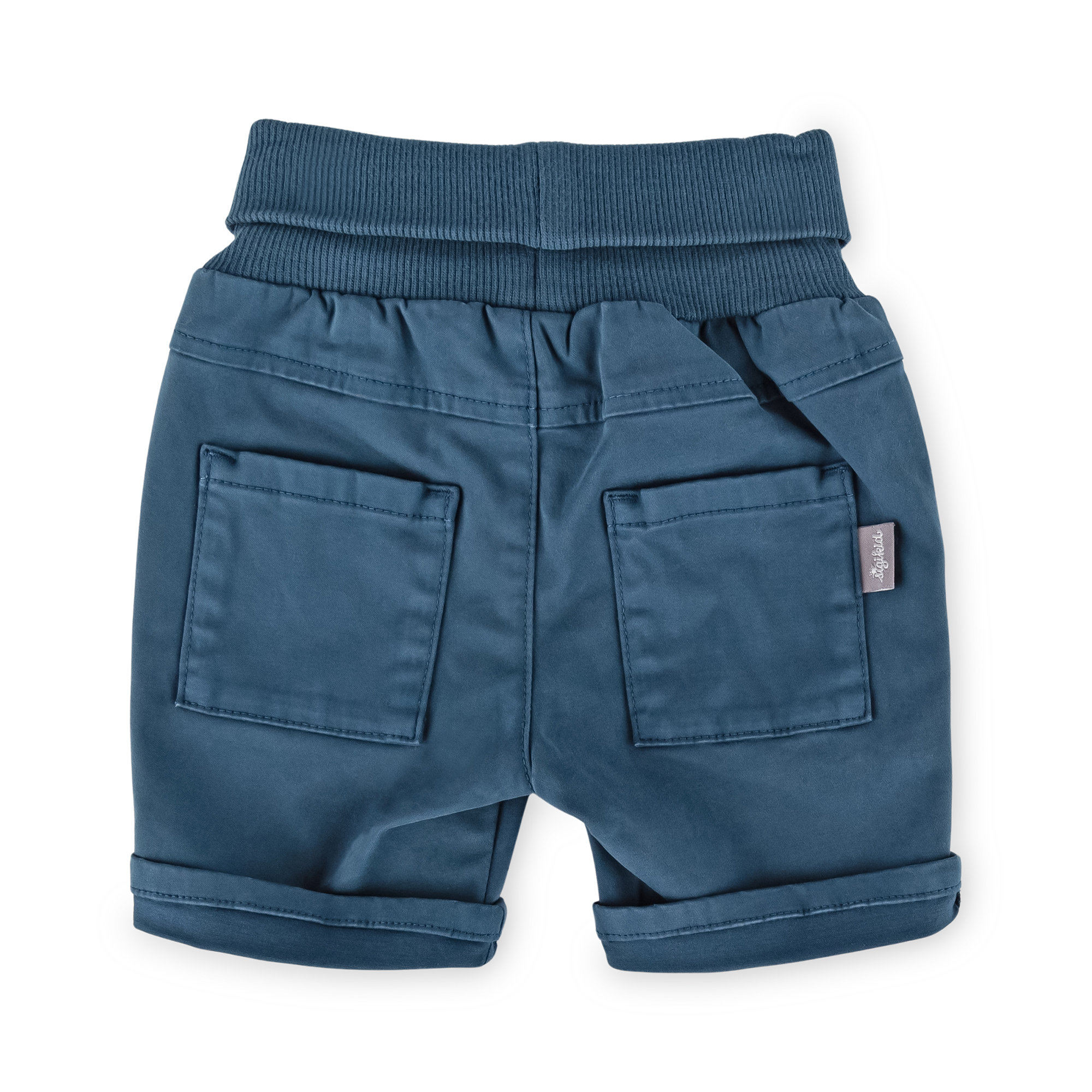 Baby gabardine bermuda shorts dark teal blue