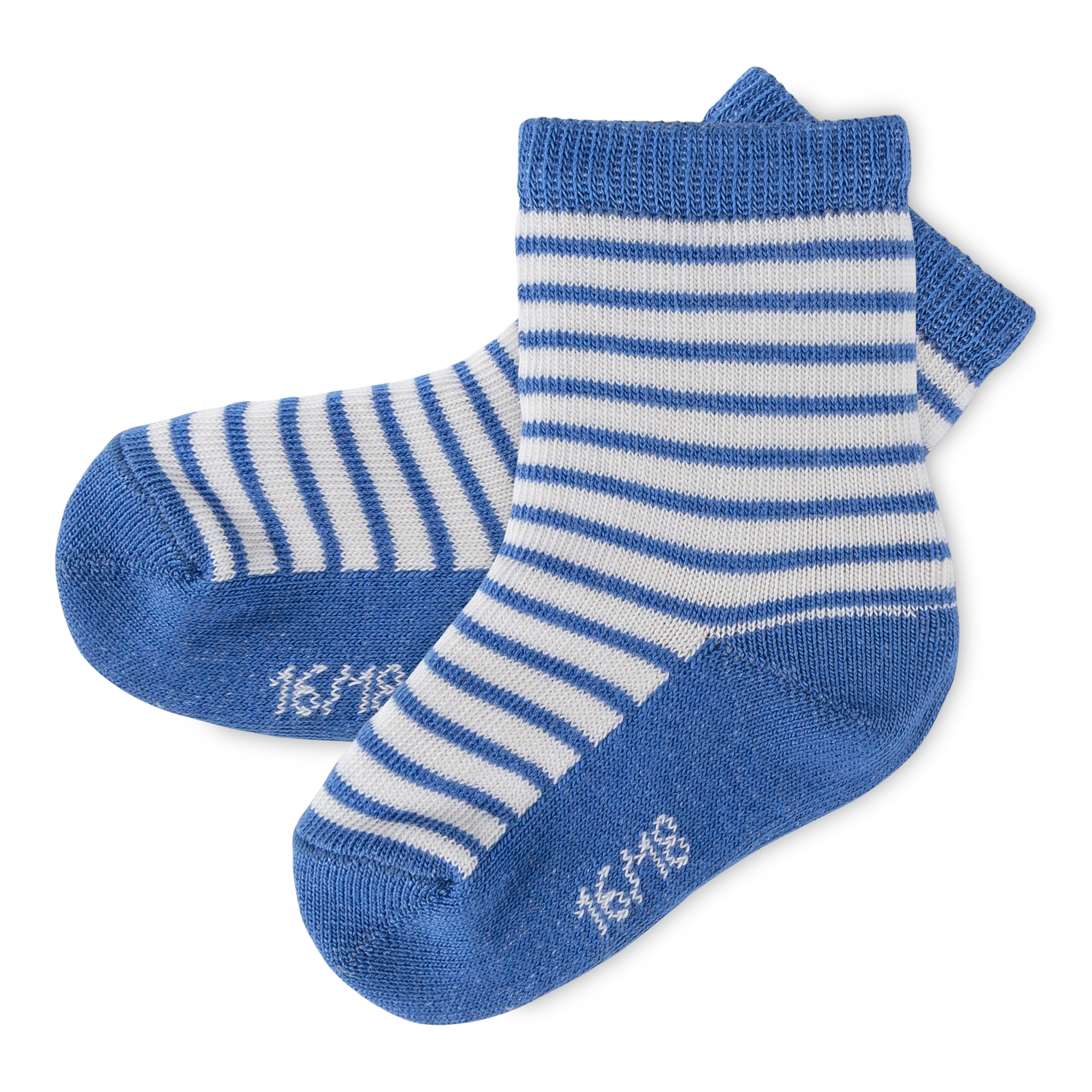 Newborn baby socks, 3-pair-set, blue