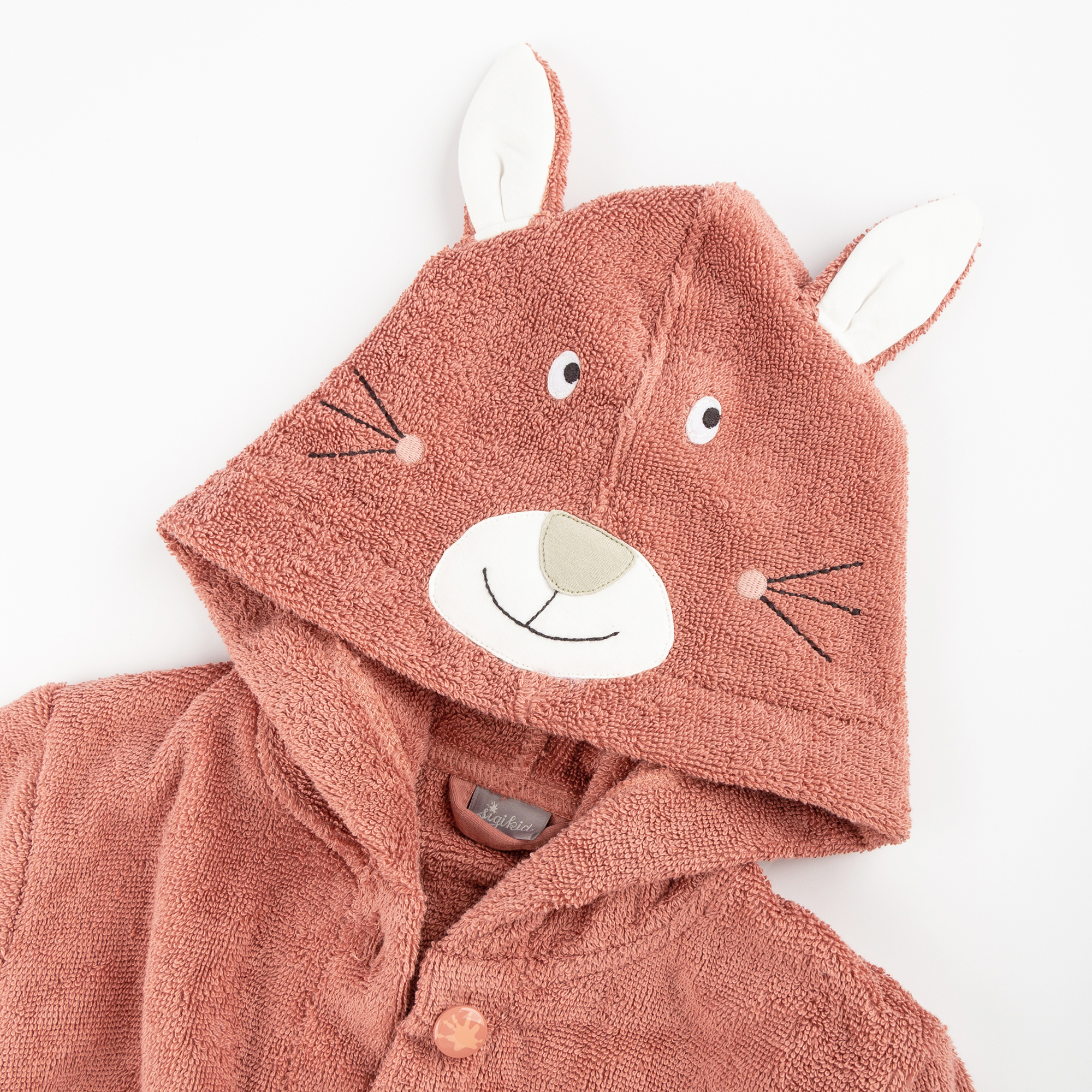 Girls' bunny bath robe, hooded