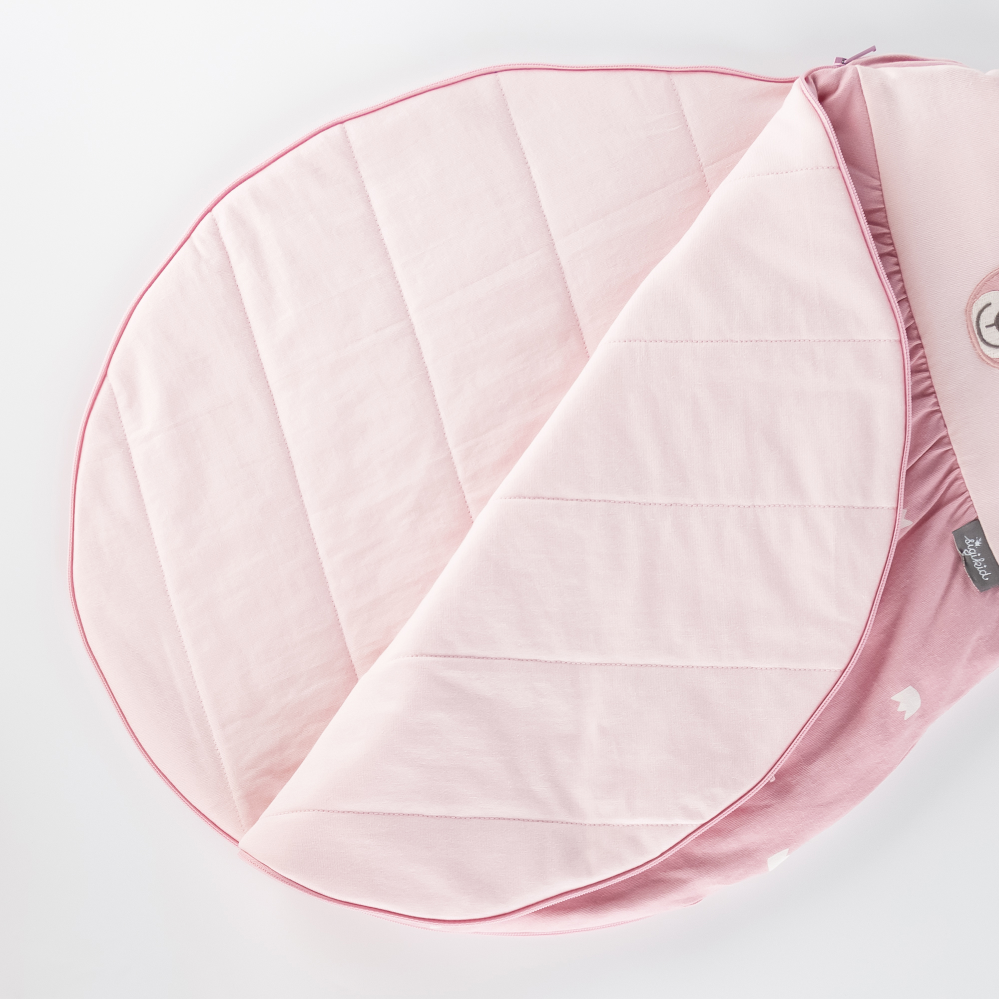 Newborn baby padded sleeping bag bear, pink