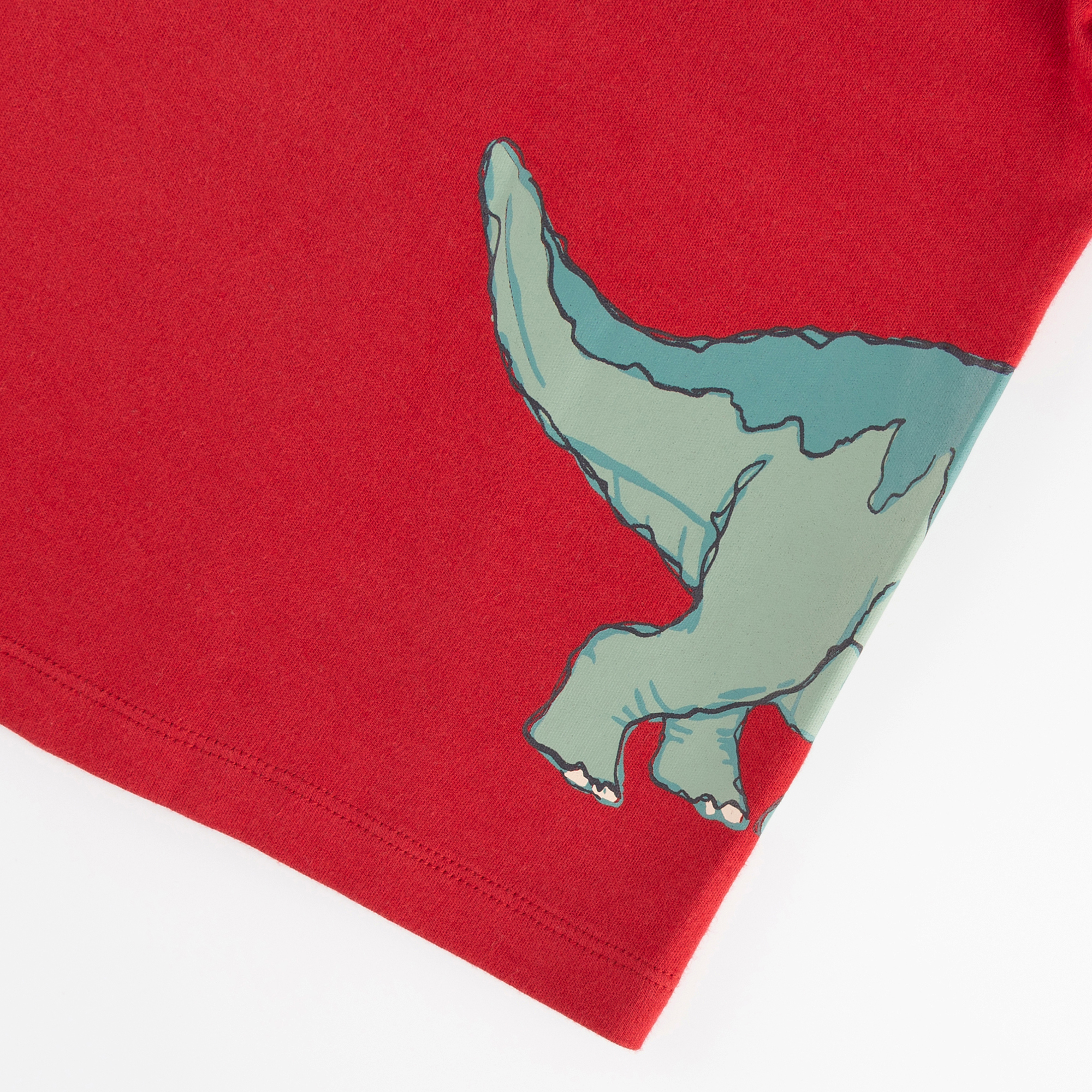 Kinder Langarmshirt Dino, dunkelrot