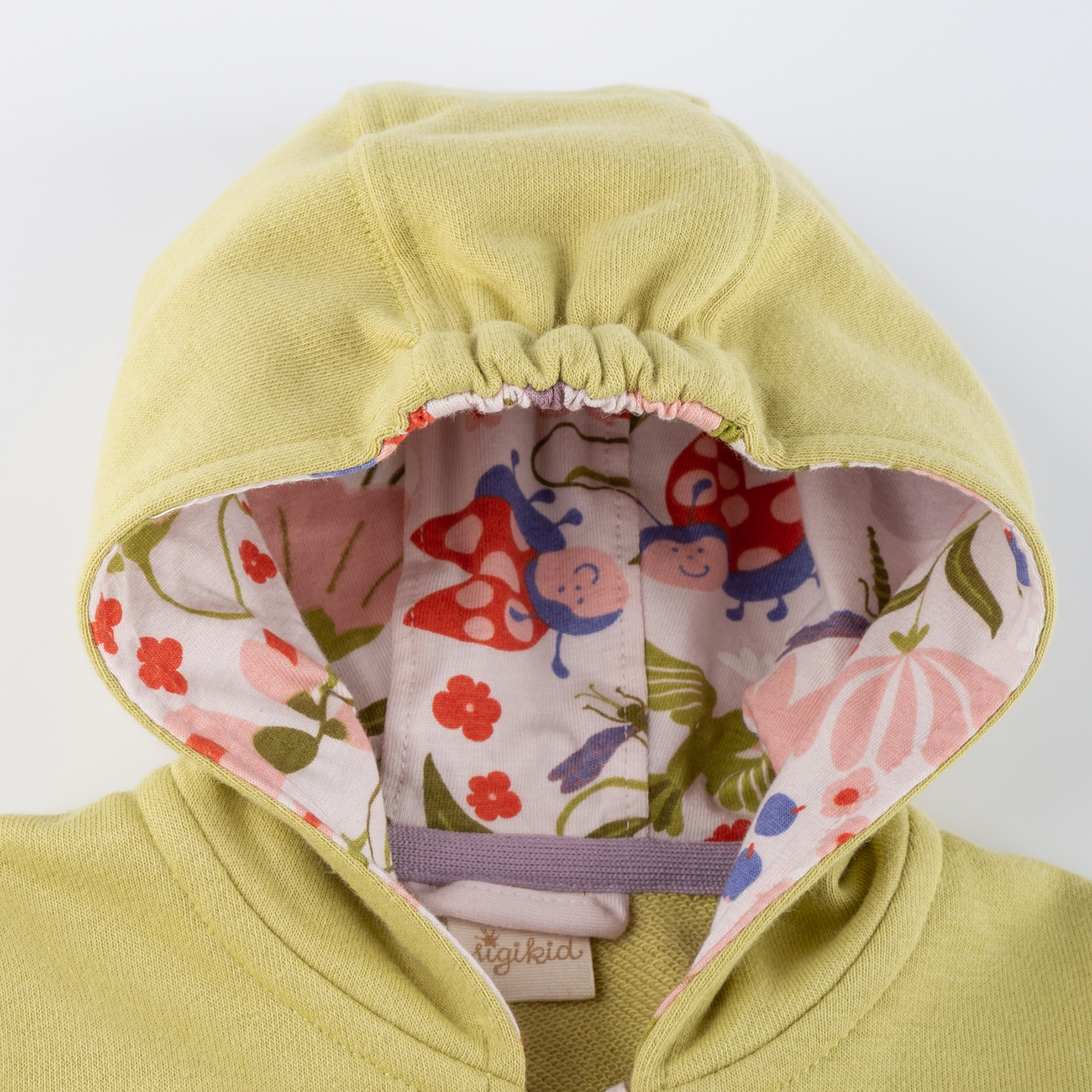 Hooded baby sweat jacket, Happy Ladybug