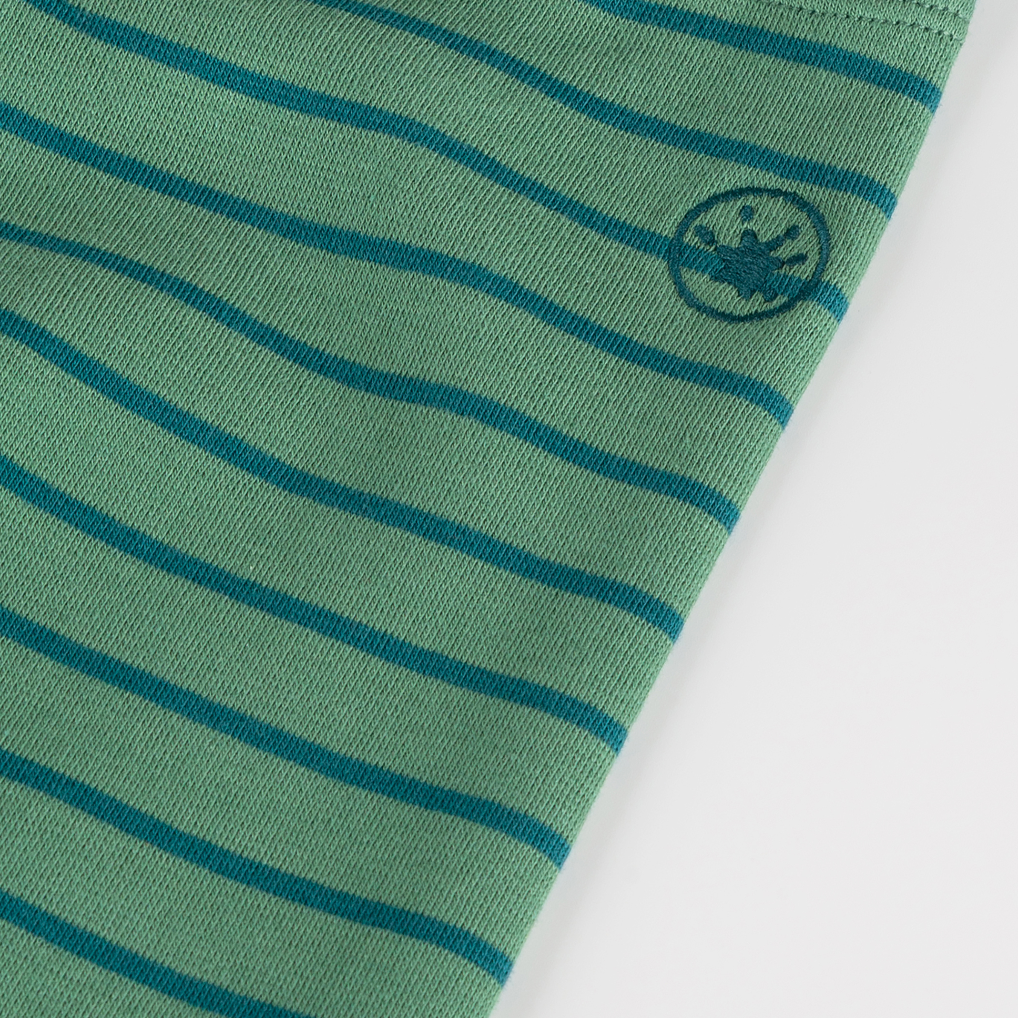 Children's rib knit leggings, green striped