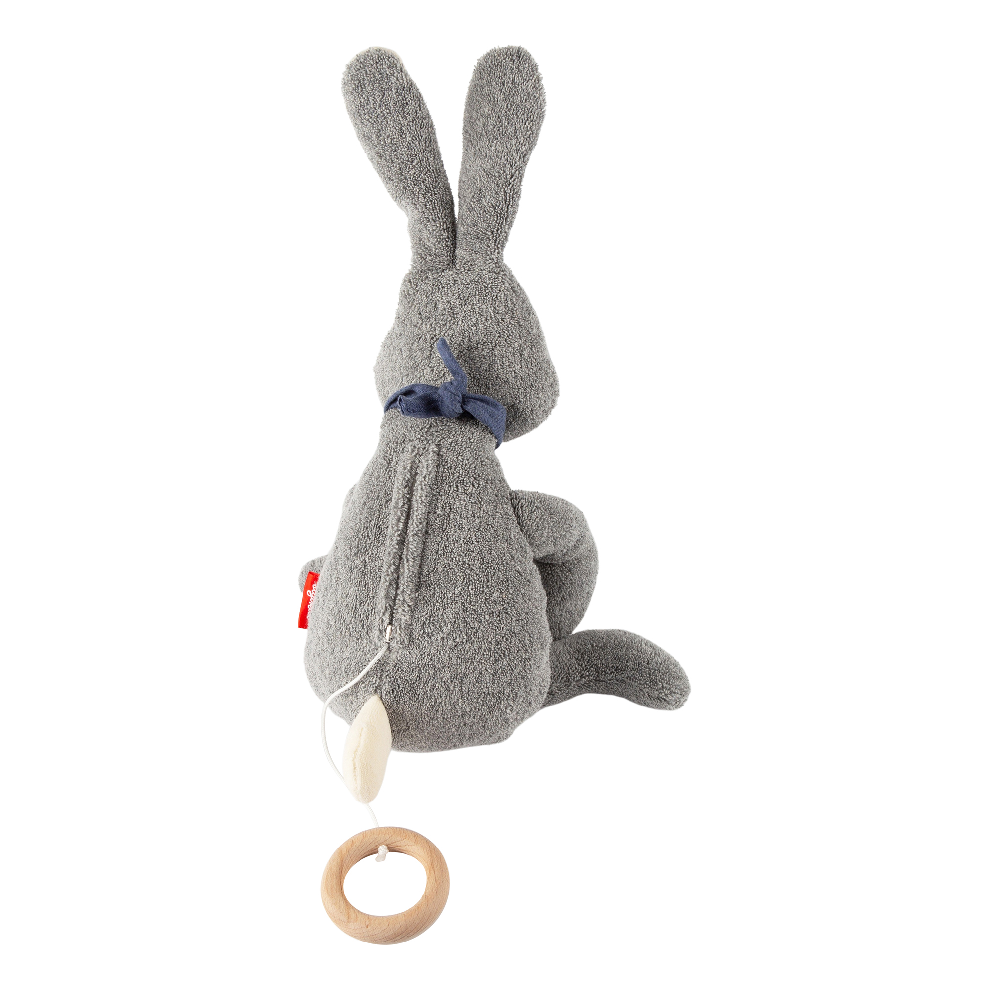 Mom's musical soft toy bunny Mamilodie for pregnancy, grey