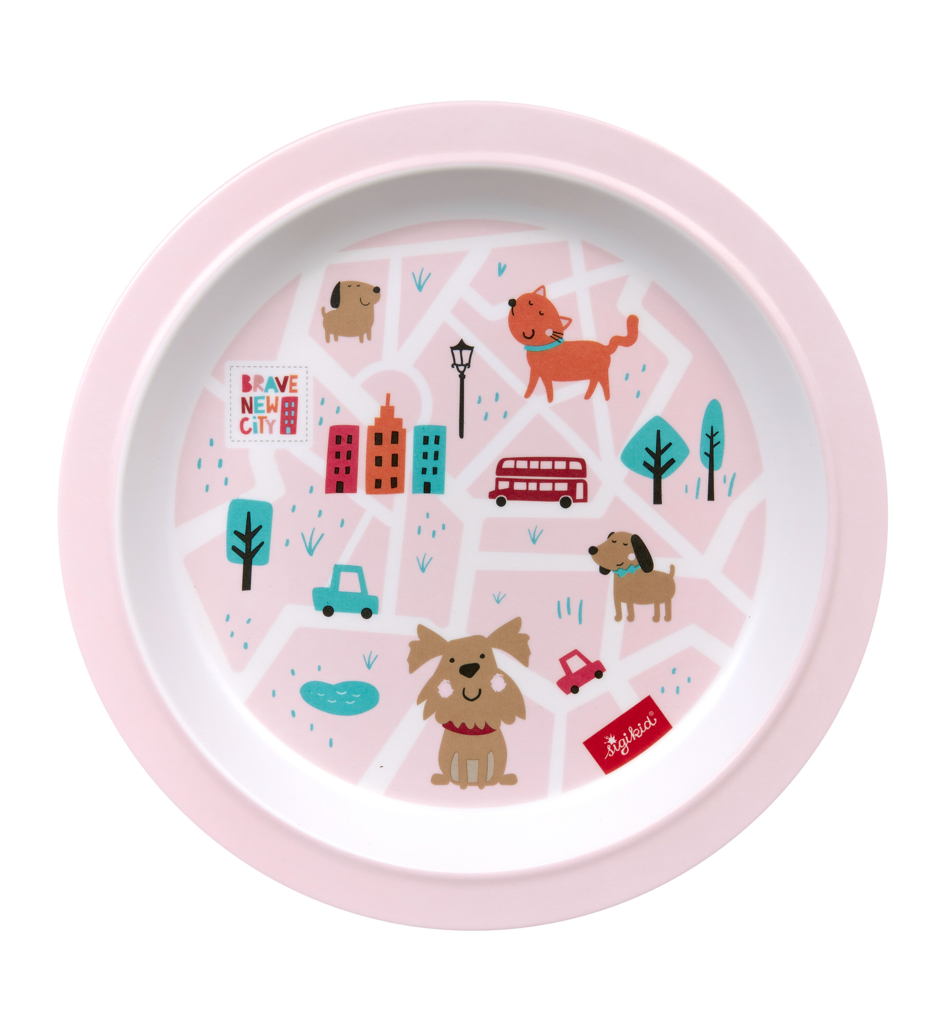 Tableware & cutlery set cats and dogs for children