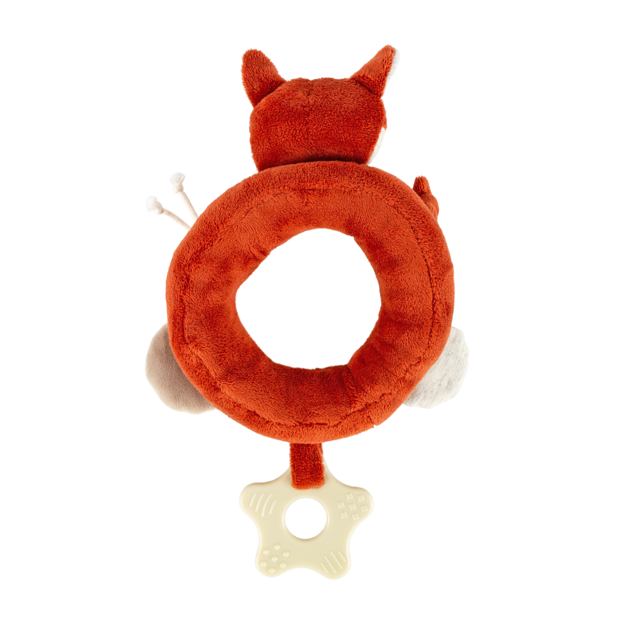Baby soft rattle grasp toy ring fox, teether