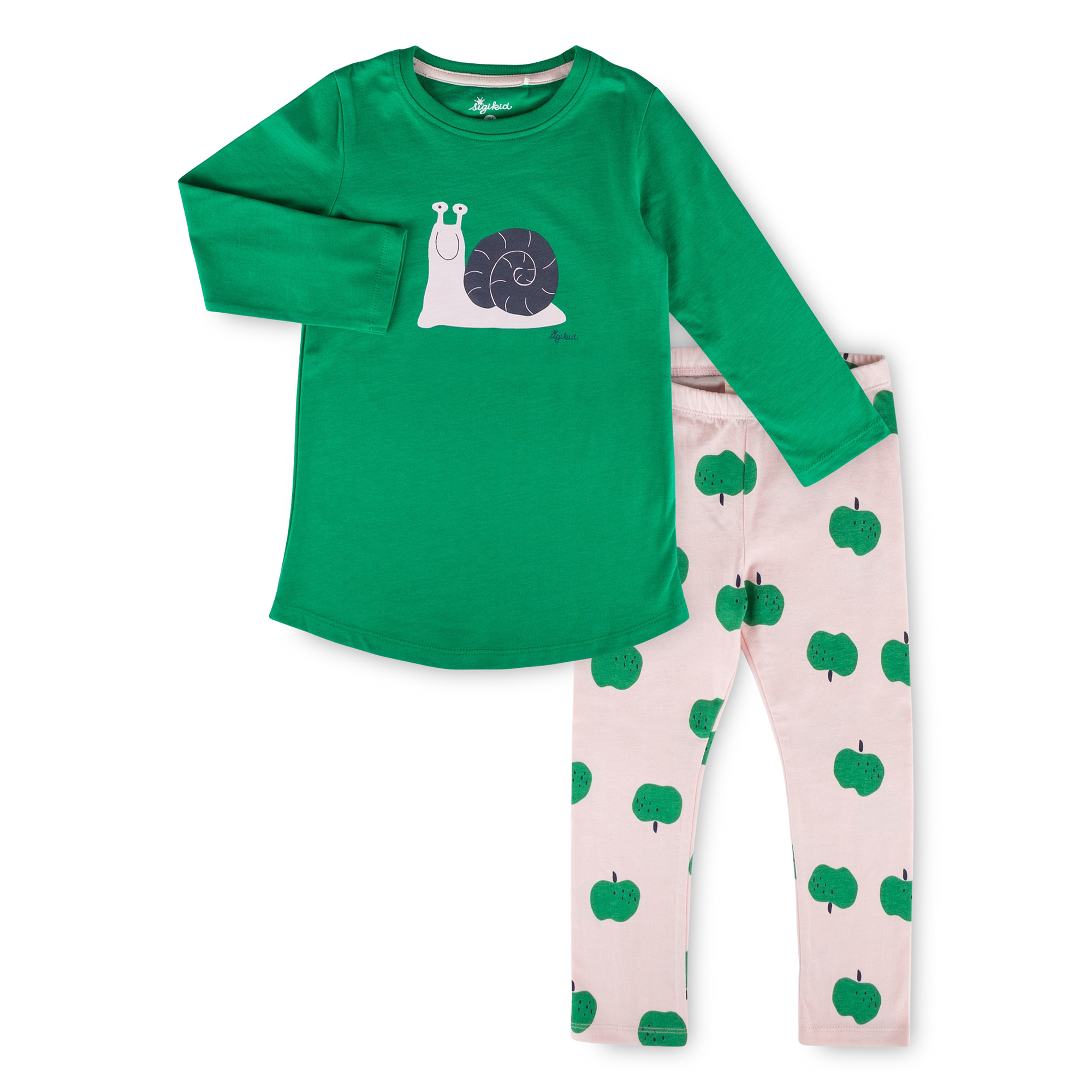 Girls' long-sleeved pyjamas snail