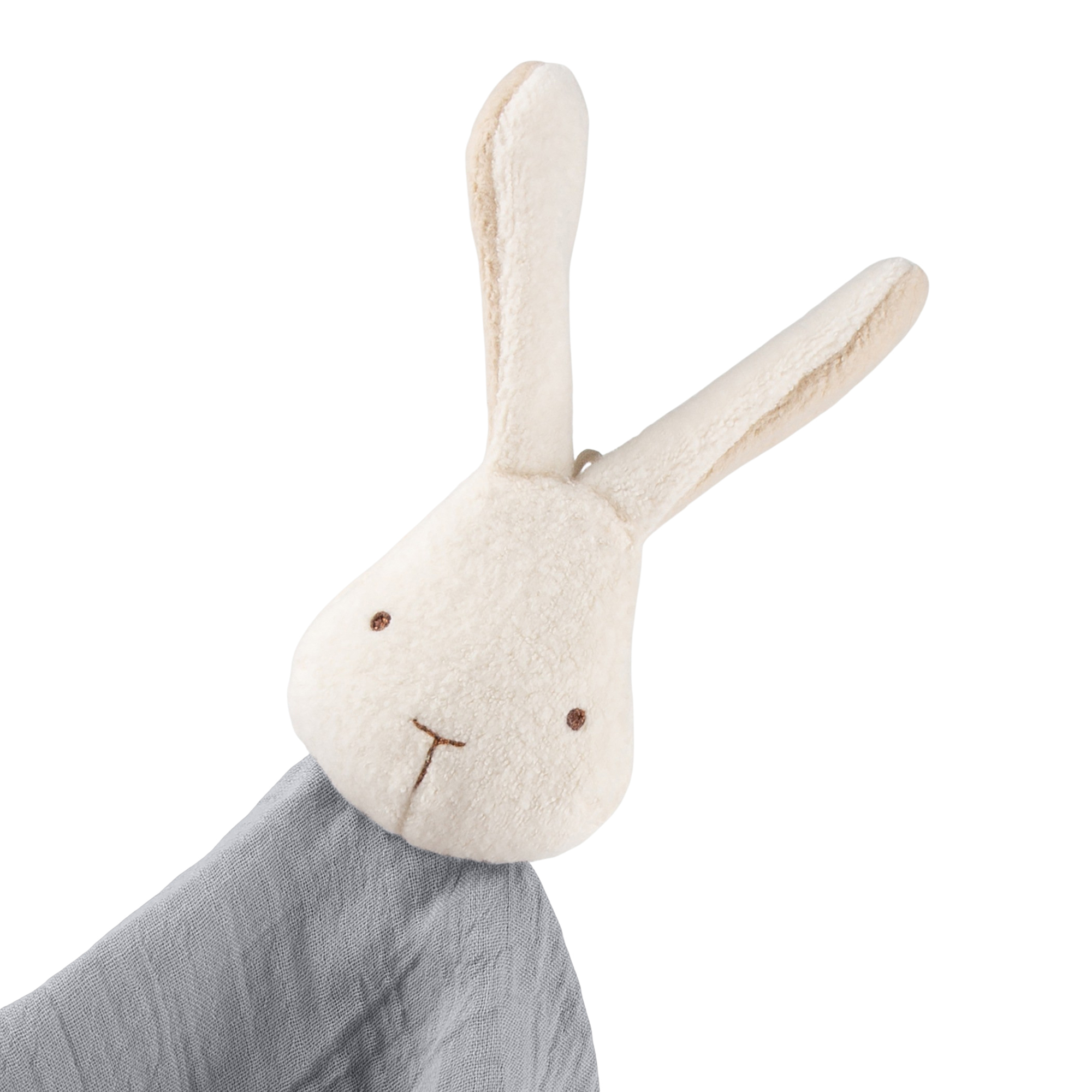 Baby Musselin Schnuffeltuch Hase, grau