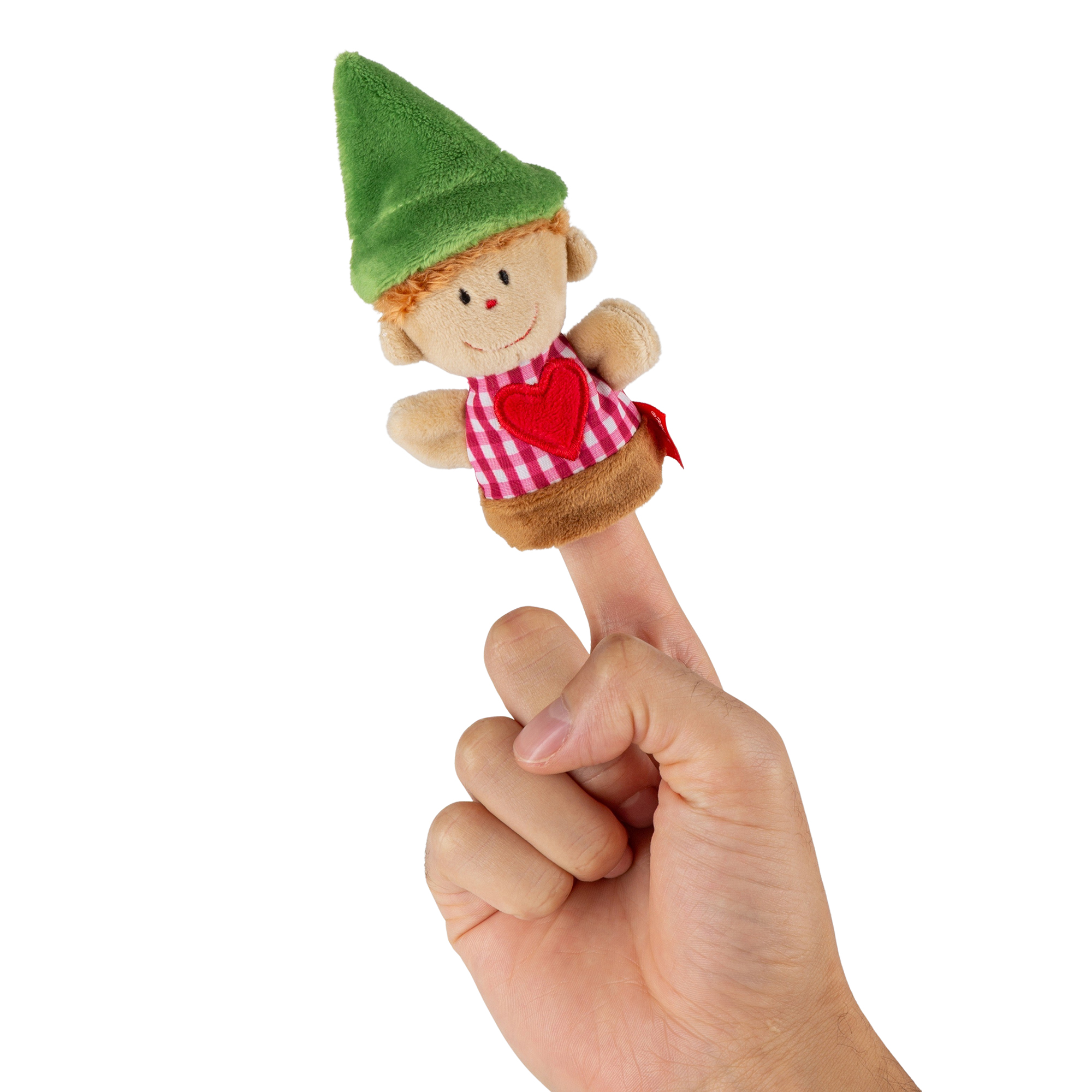 Finger plush puppet Seppl, Mini puppet theatre