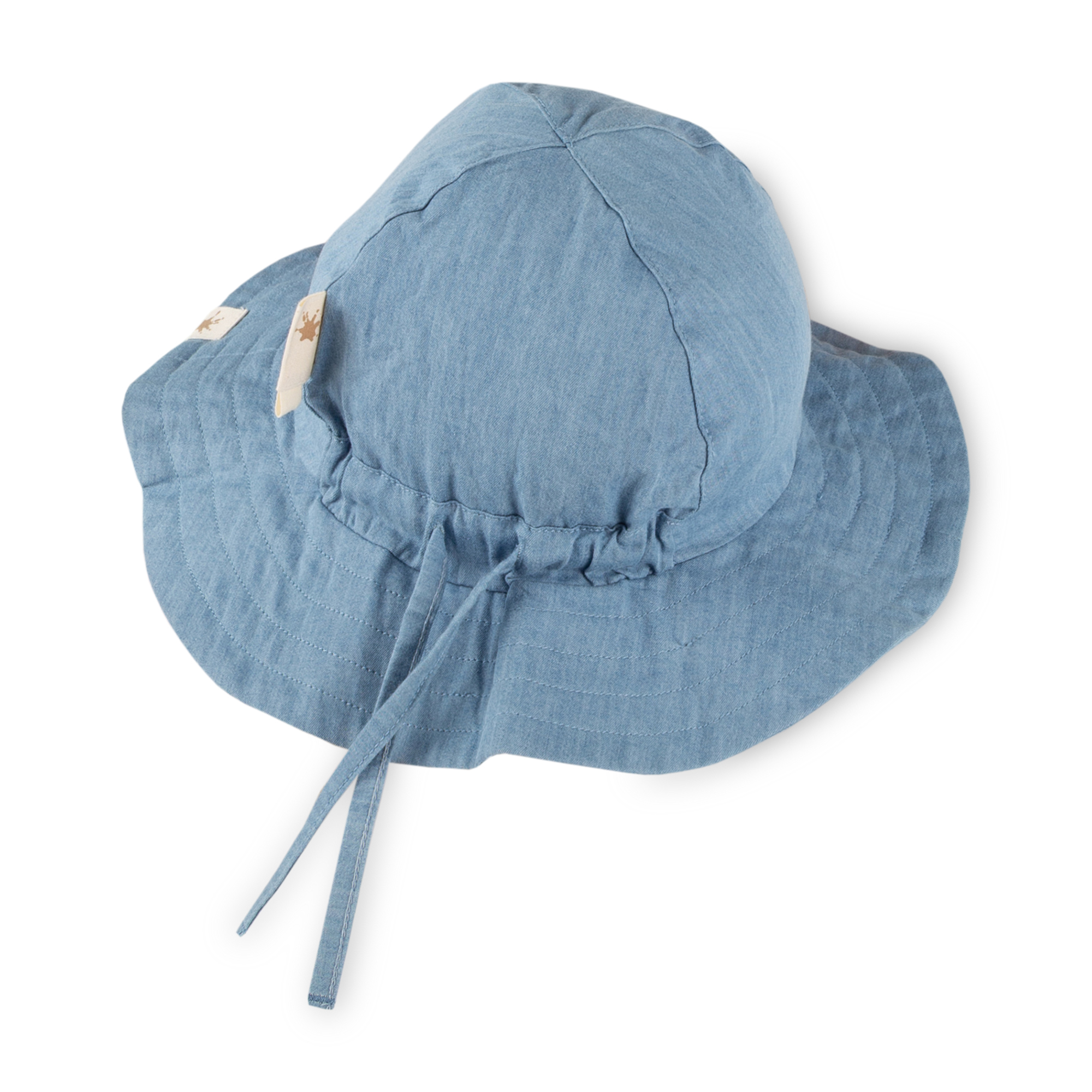 Brimmed children's chambray sun hat, Savanne