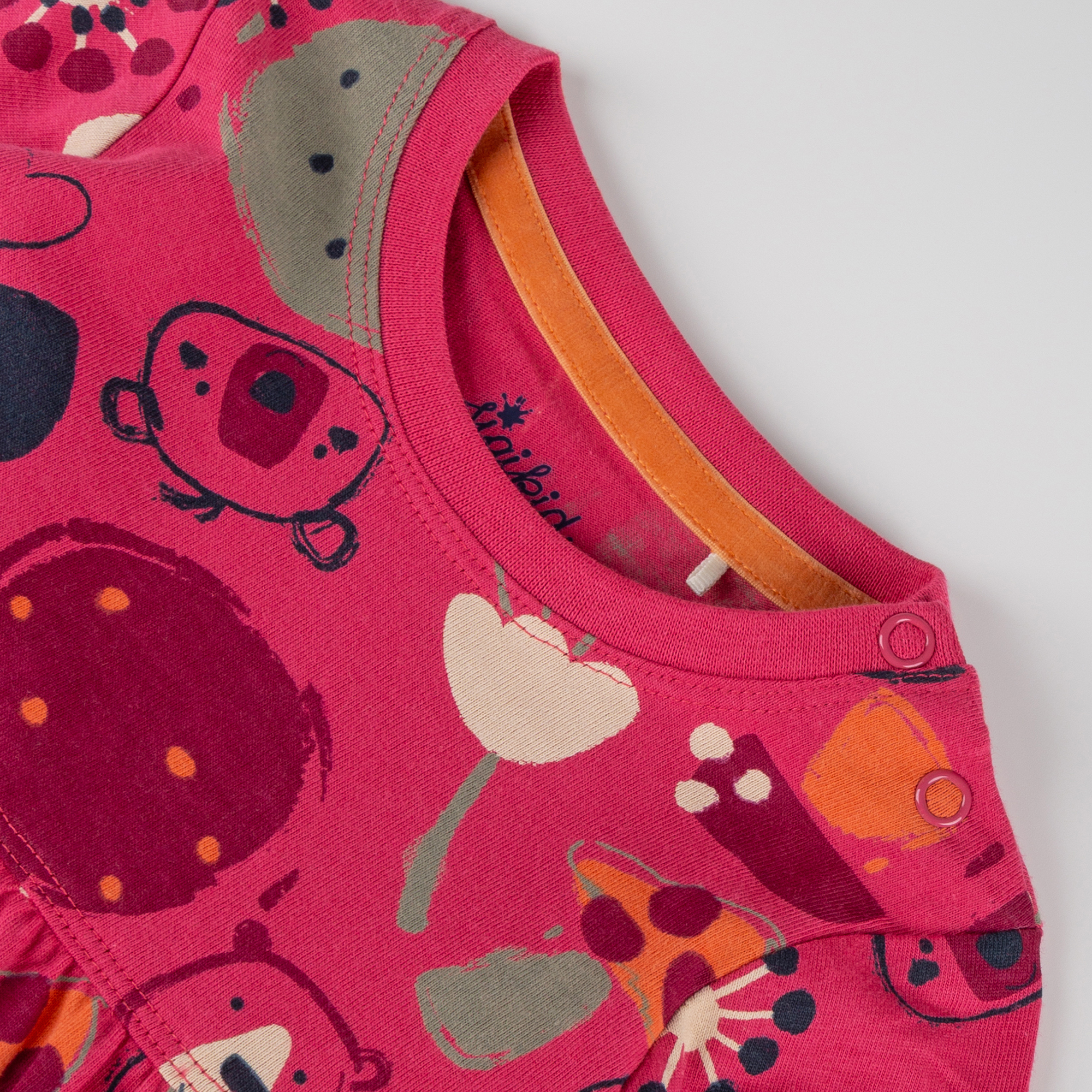 Tiered long sleeve baby dress Fancy Forest