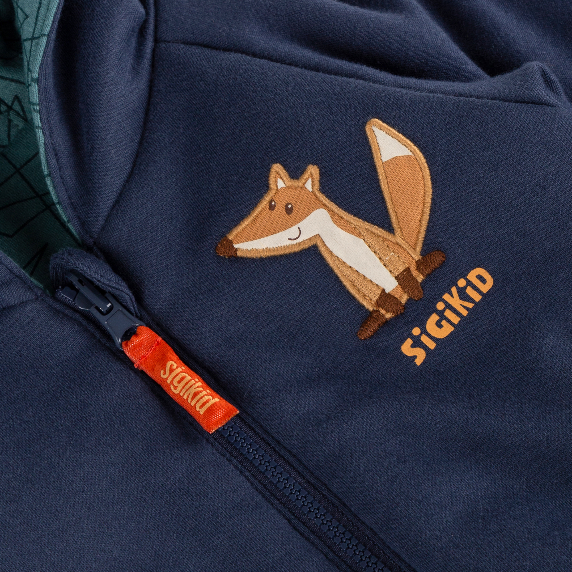 Baby Wendejacke Fuchs Wild Fox, grün bedruckt oder dunkelblau