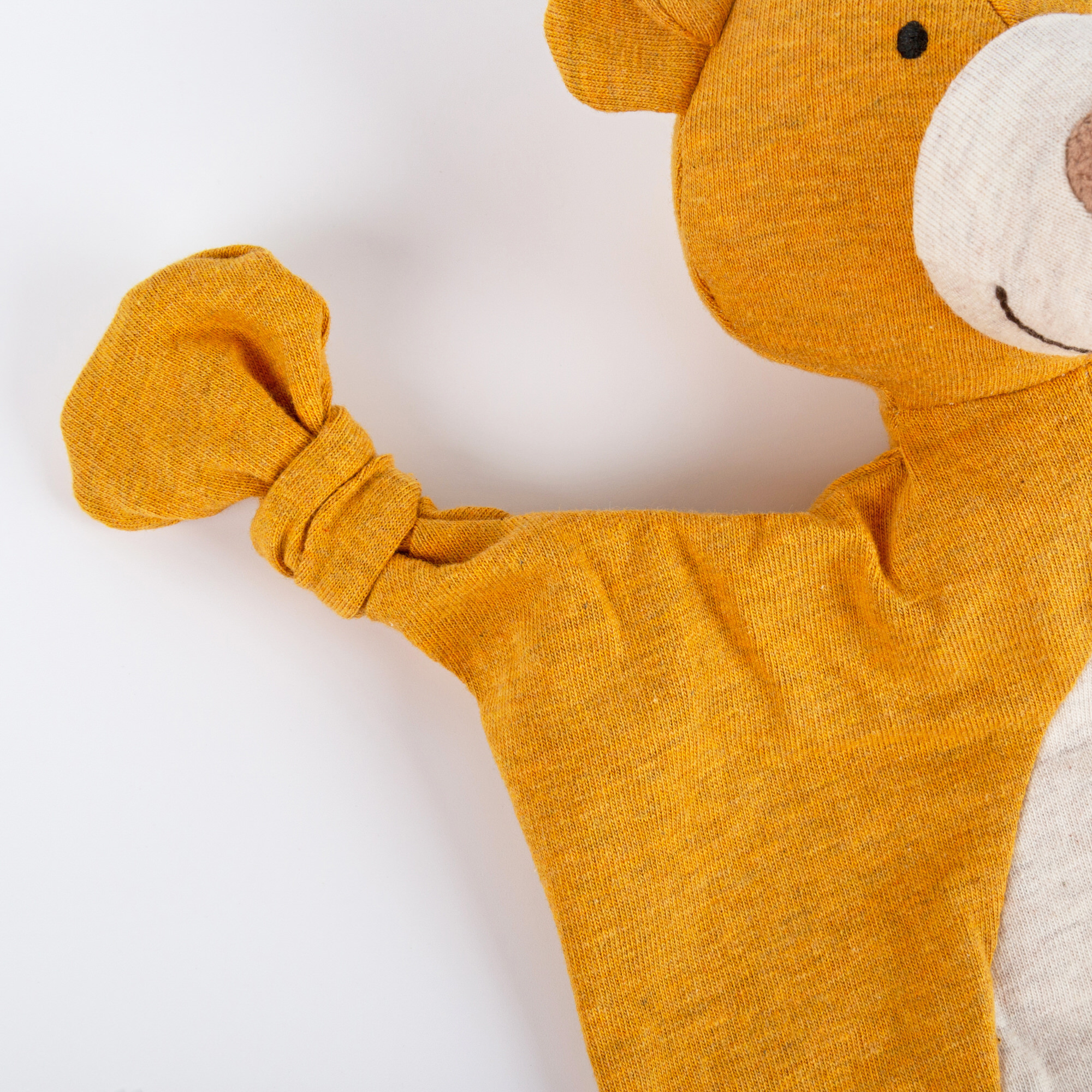 Baby comforter bear, yellow marl