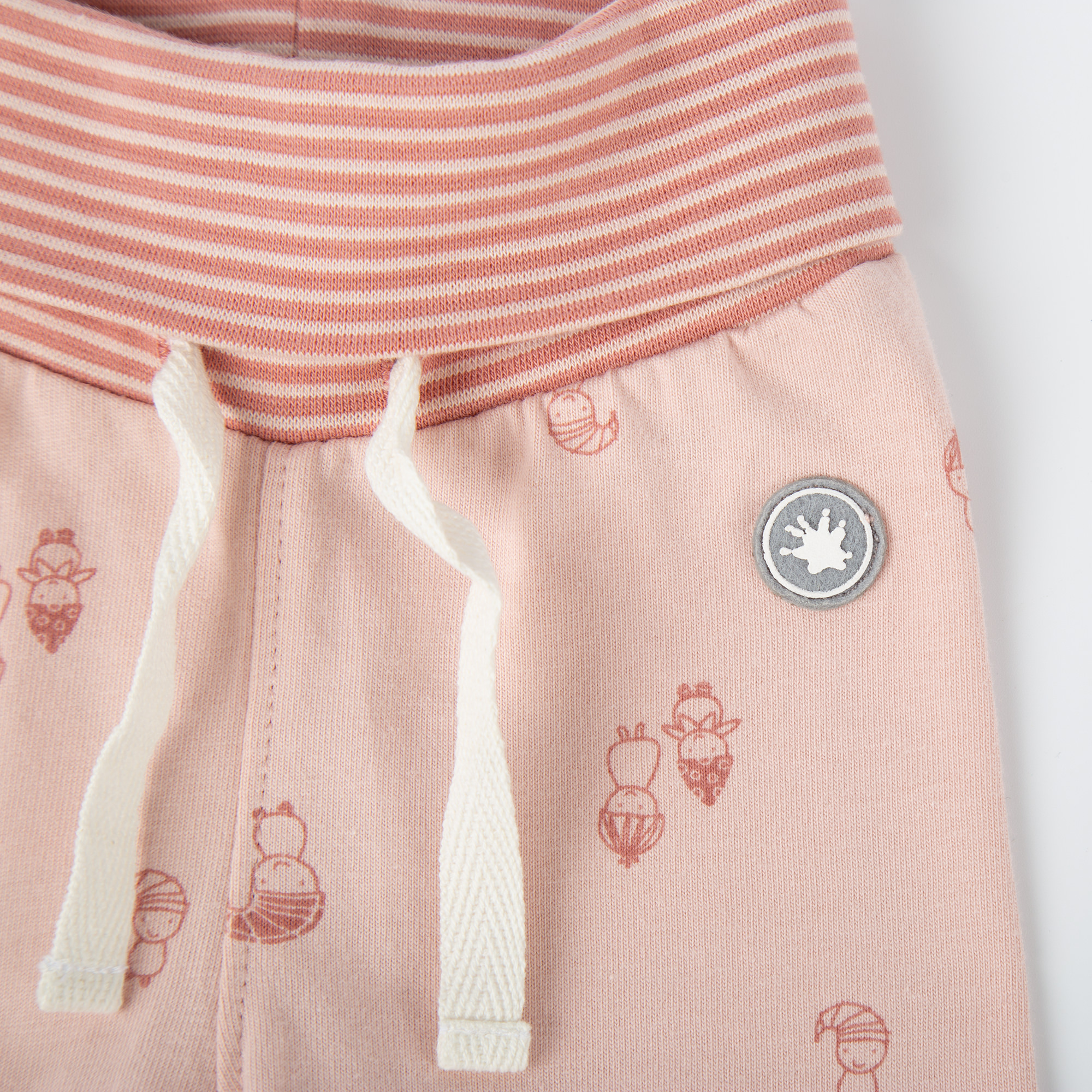 Baby Hose, rosa bedruckt