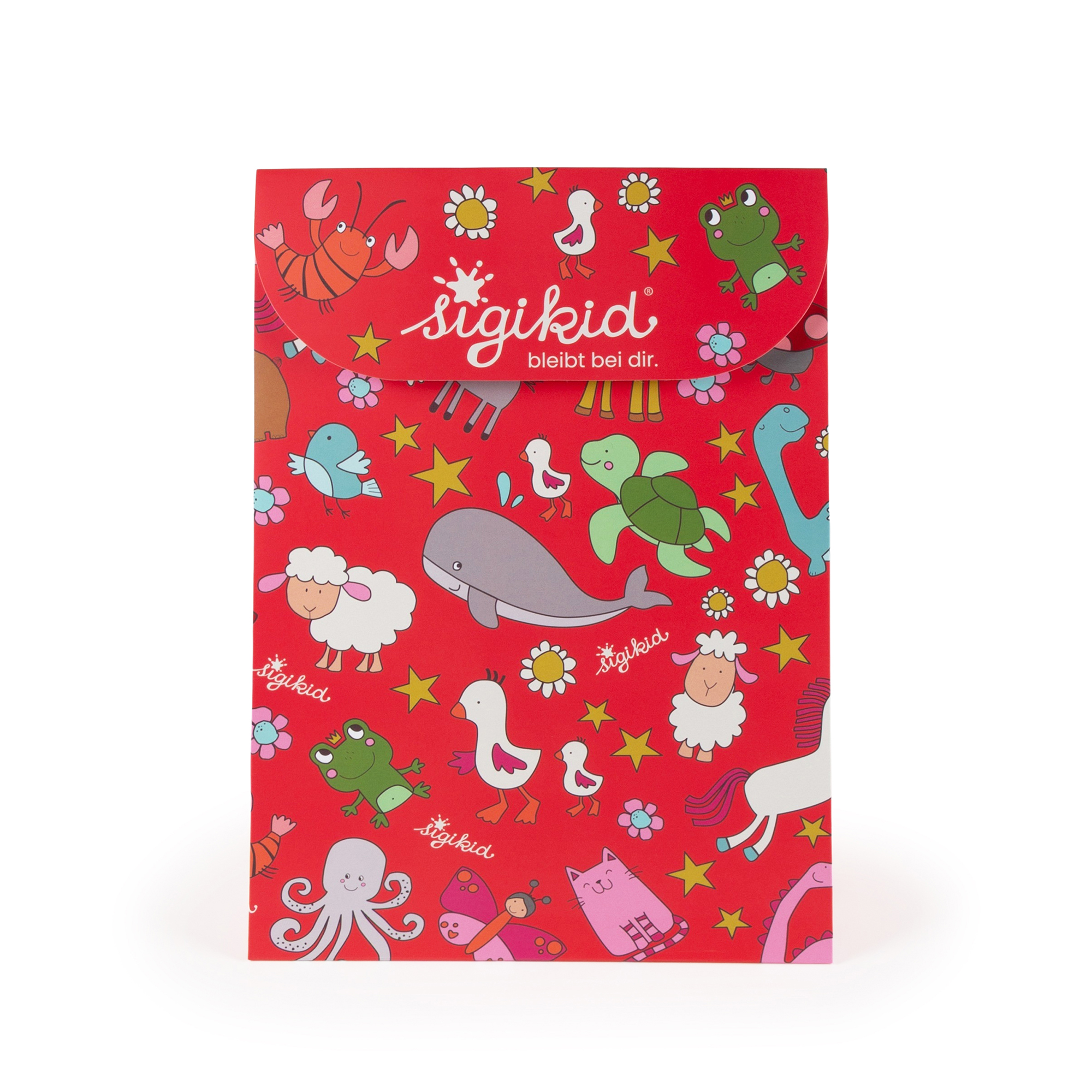 Bunte Geschenktasche sigikid bleibt bei dir, kaschiert