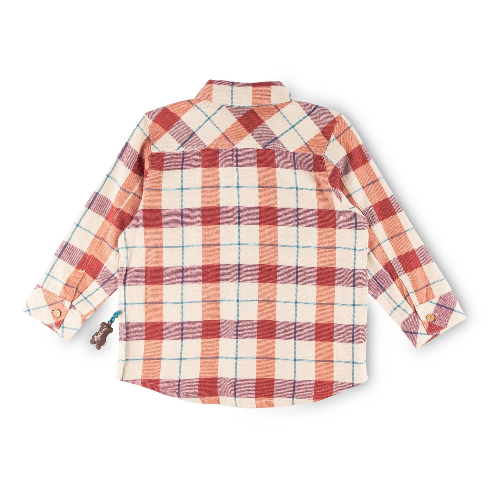 Children's check flannel shirt, Winter Animals