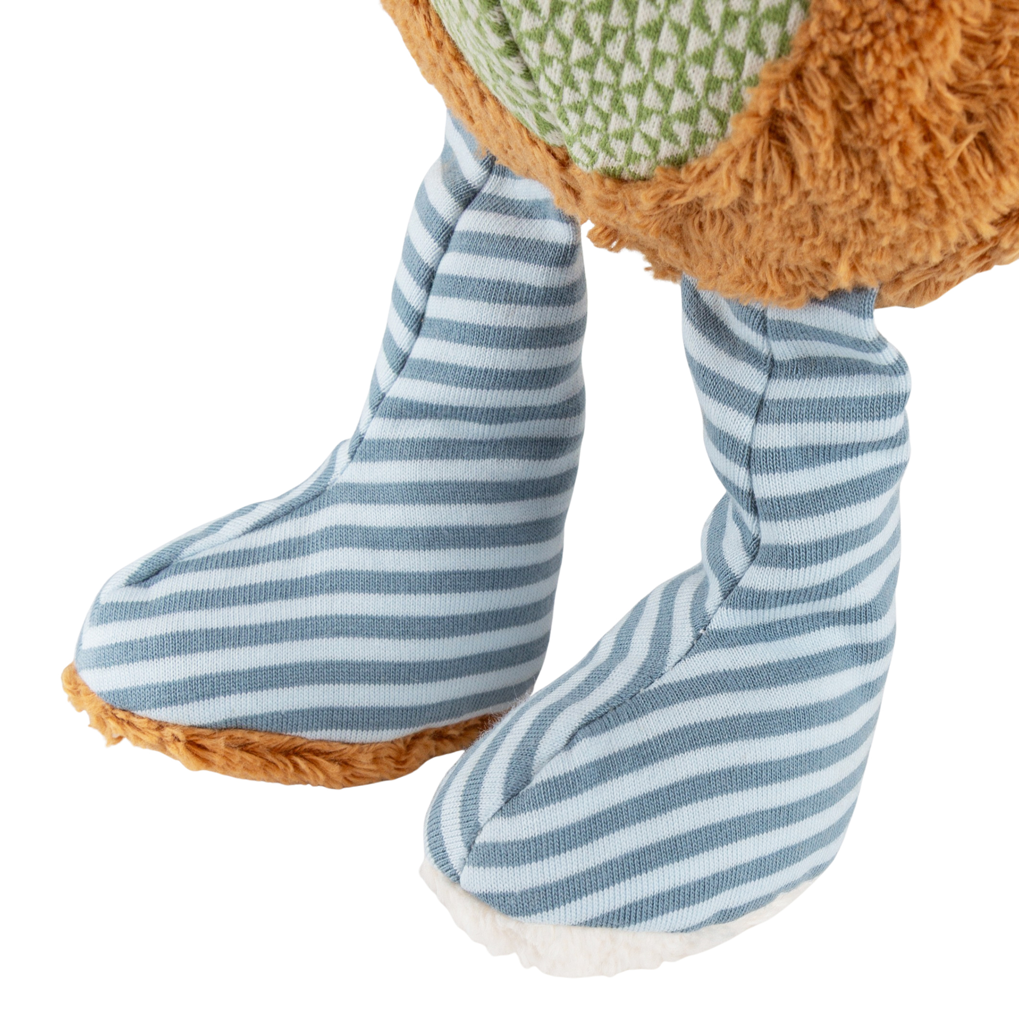 Plush toy patchwork bear, organic Green