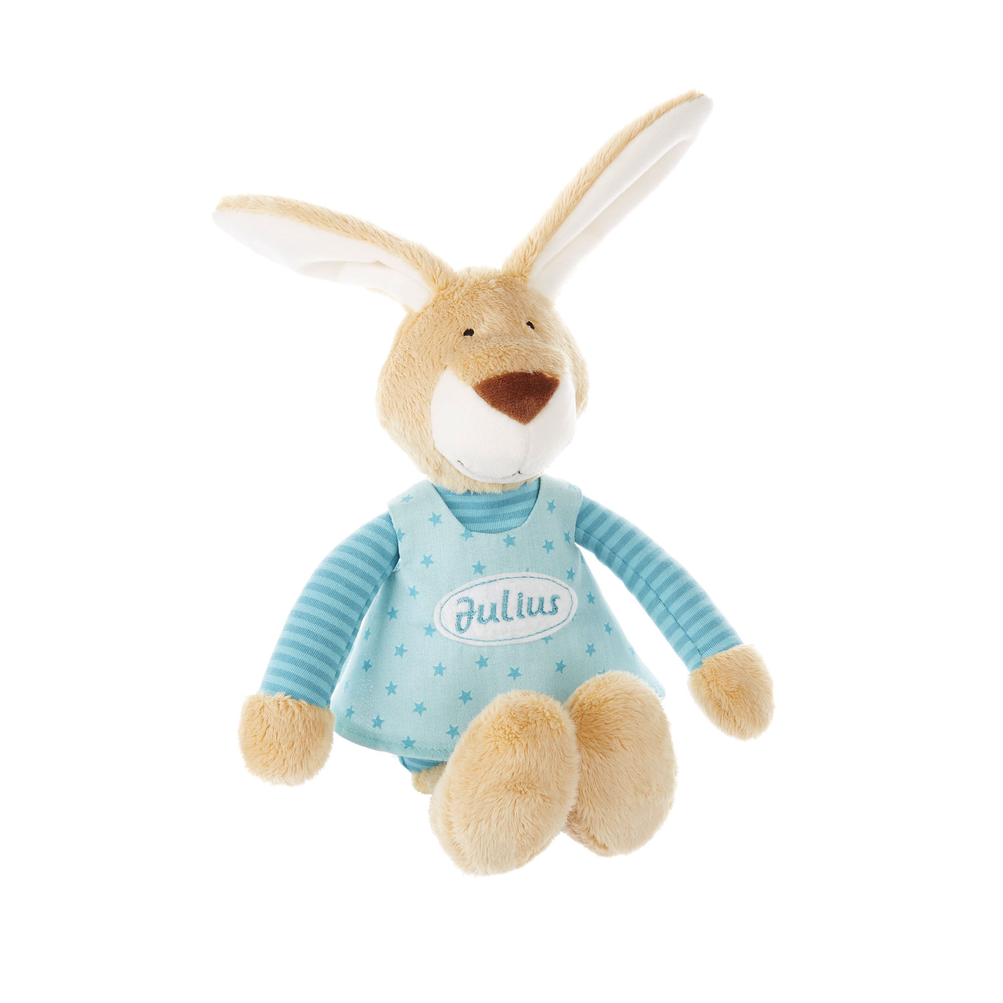 Personalised musical bunny for baby boys