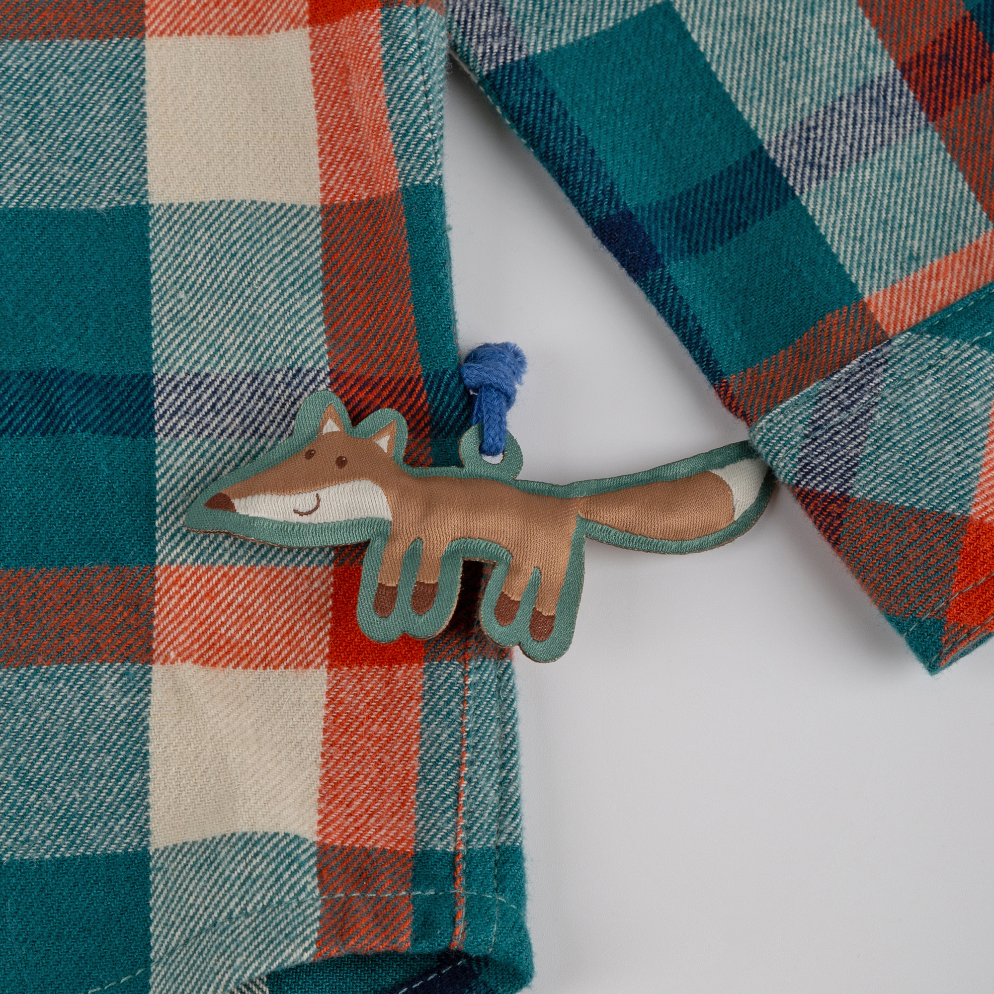 Kinder Karo Flanellhemd Wild Fox, grün-orange-weiß Kinder Karo Flanellhemd Wild Fox, grün-orange-weiß