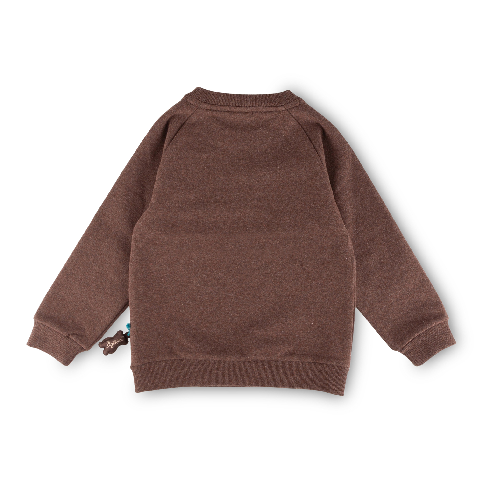 Dark brown children's sweatshirt scooter bear, Winter Animals