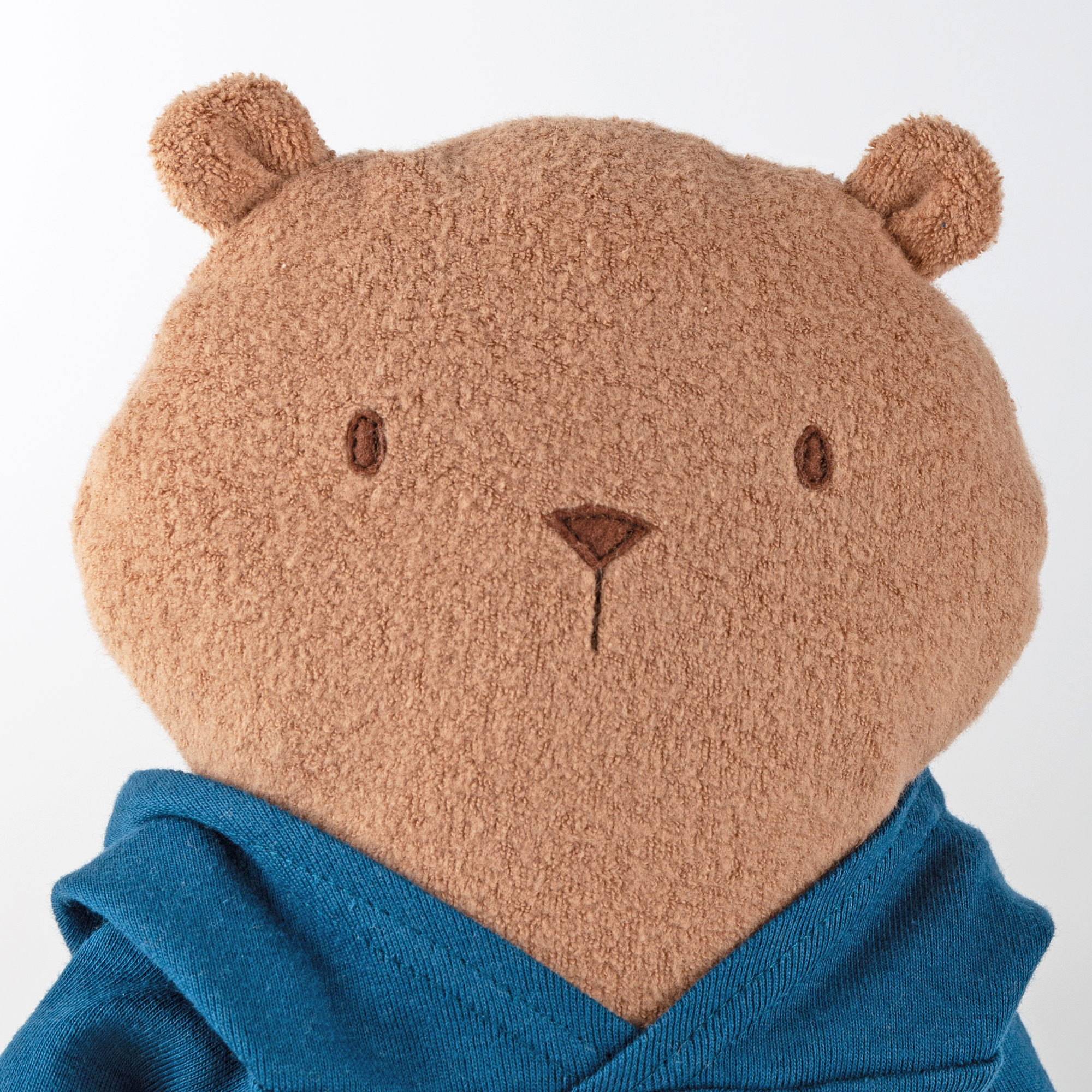Large plush beaverbear Mister O'Lui, blue hoody Large plush beaverbear Mister O'Lui, blue hoody