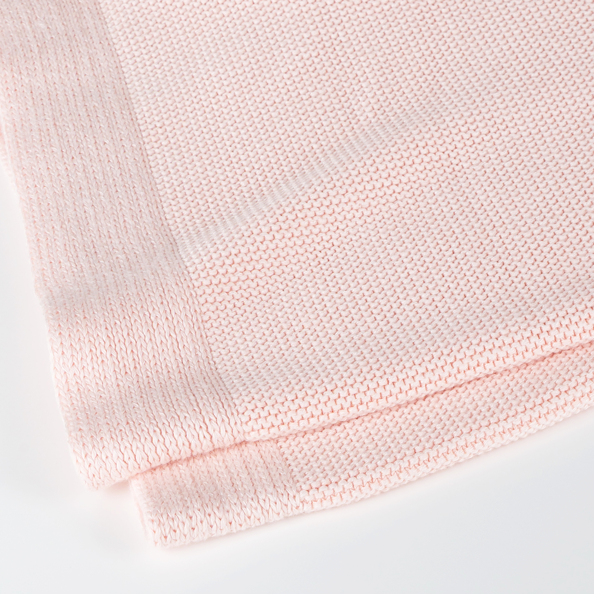 Soft knitted baby blanket, pink, Knitted Love
