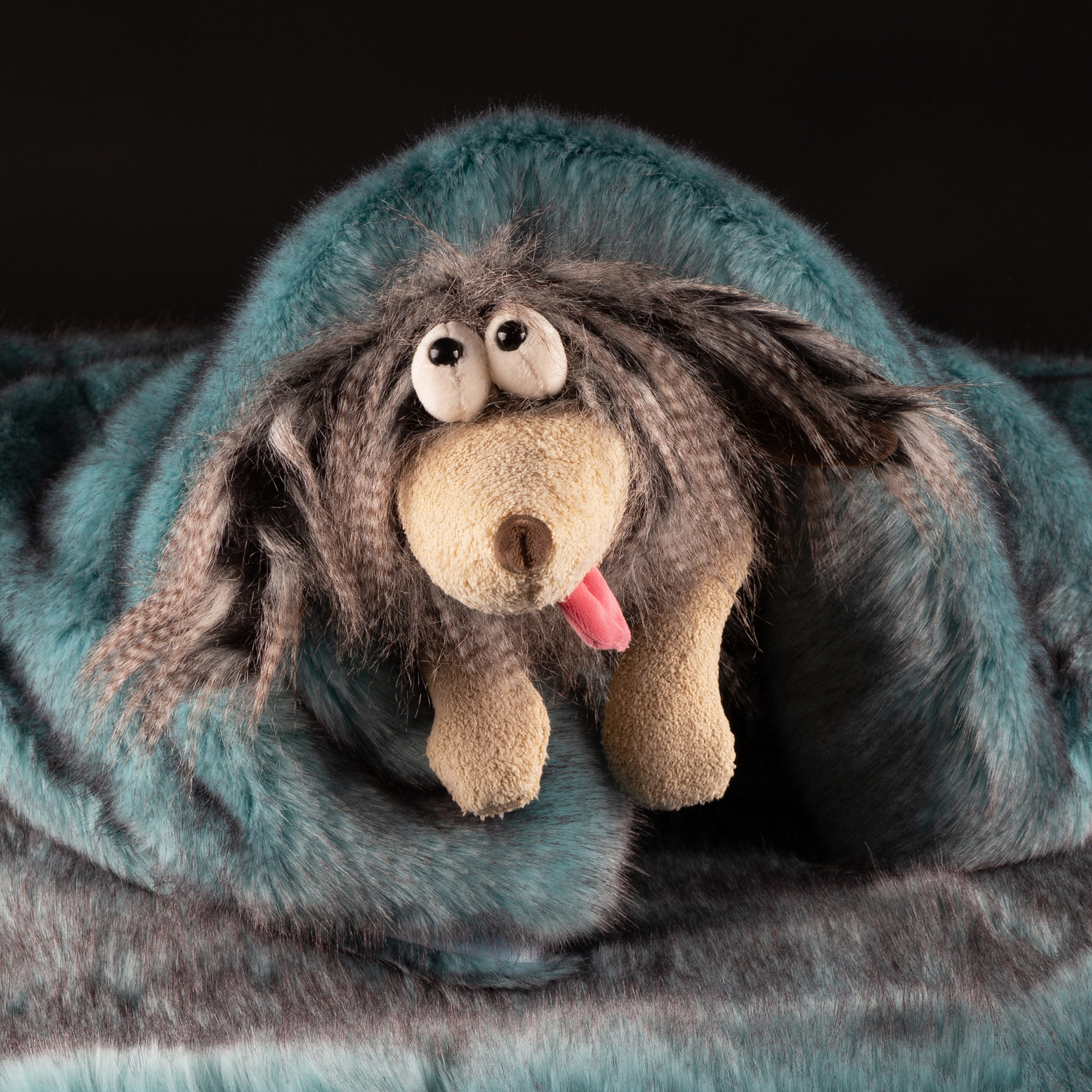Beasts Plüsch Kuscheldecke, türkisblau