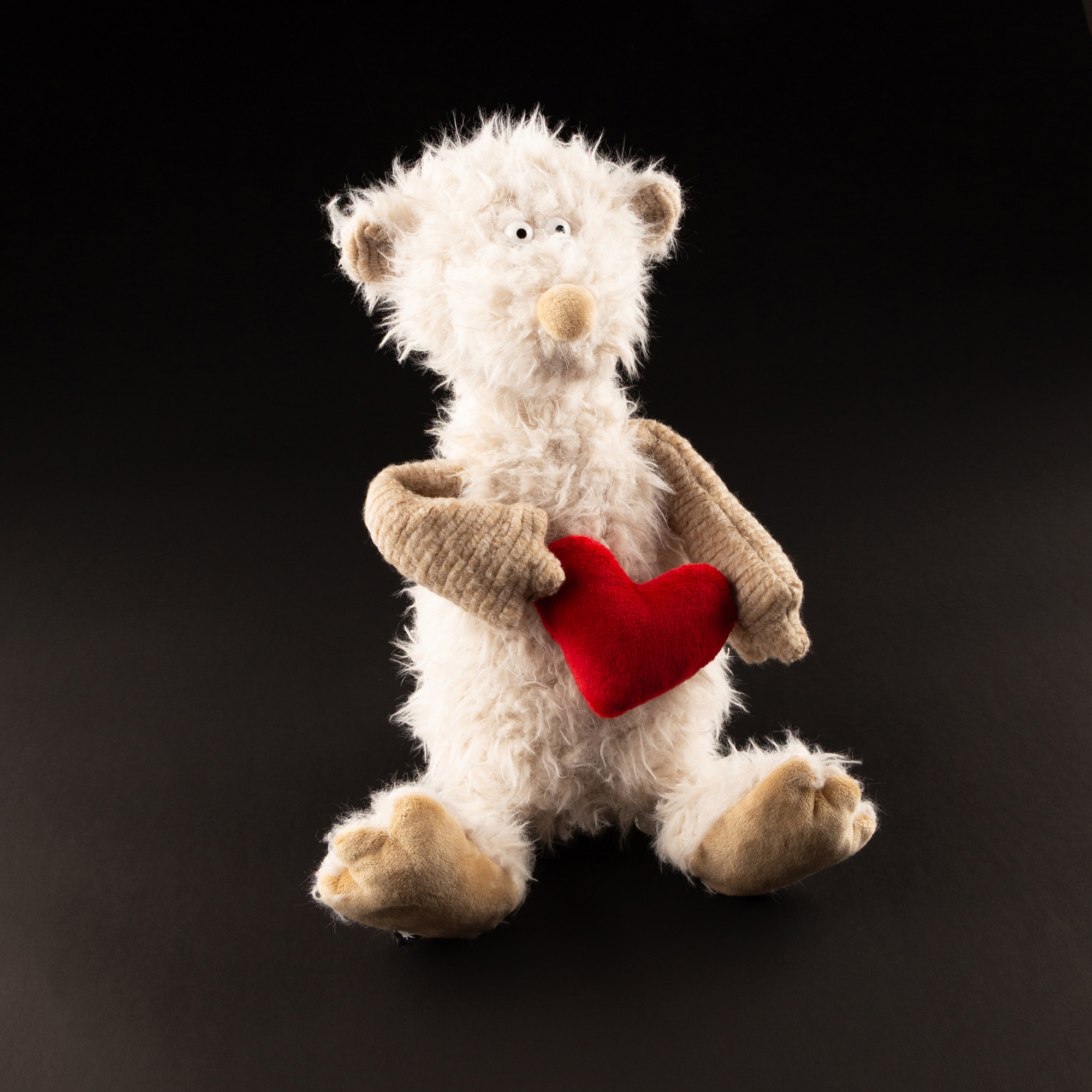 Shaggy plush bear Ach Good!, écru