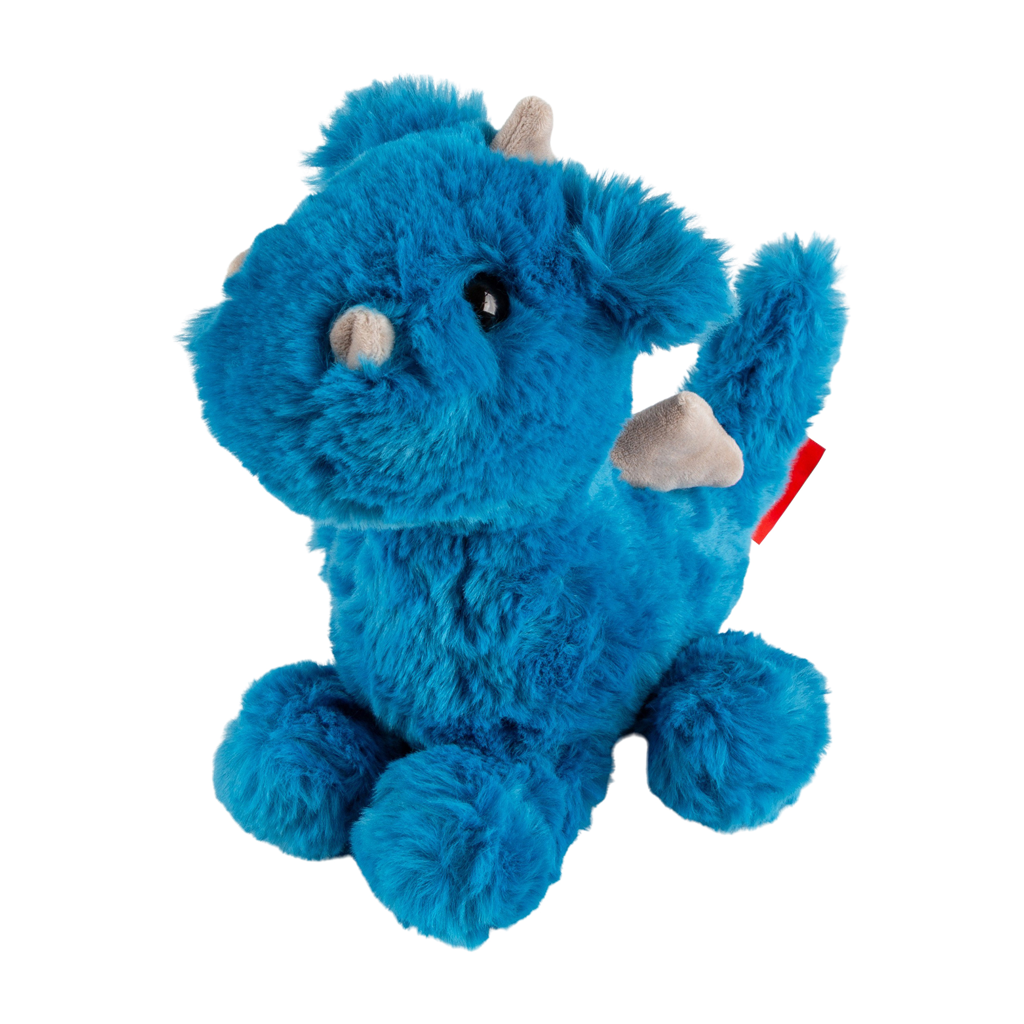 Silky soft plush toy dragon, blue
