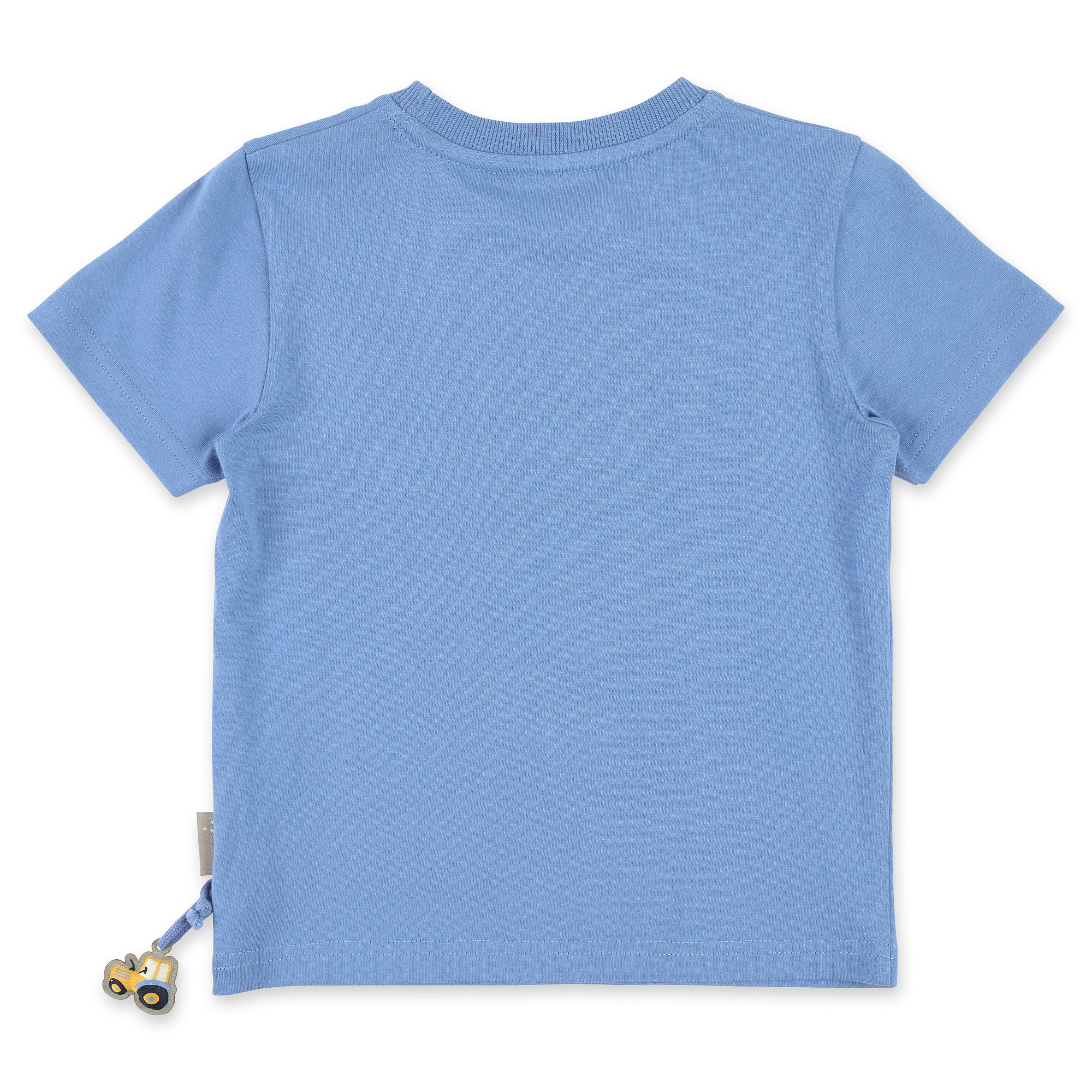 Blaues Kinder T-Shirt mit Stickmotiv Traktor