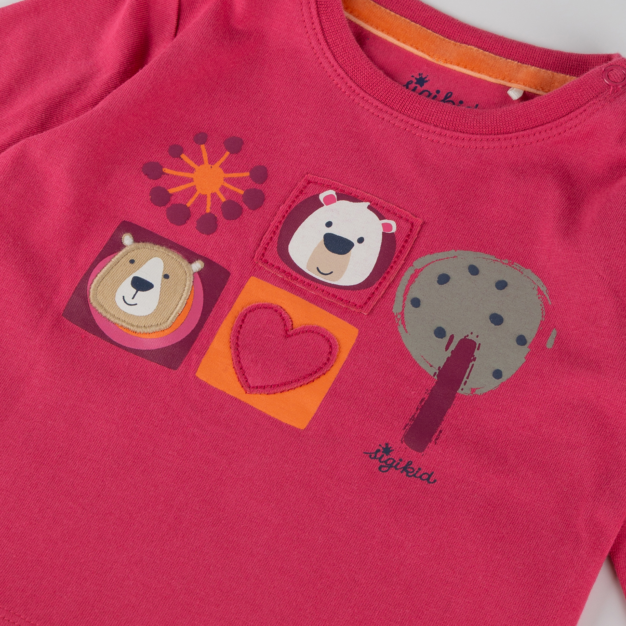 Baby long sleeve Tee bear, Fancy Forest
