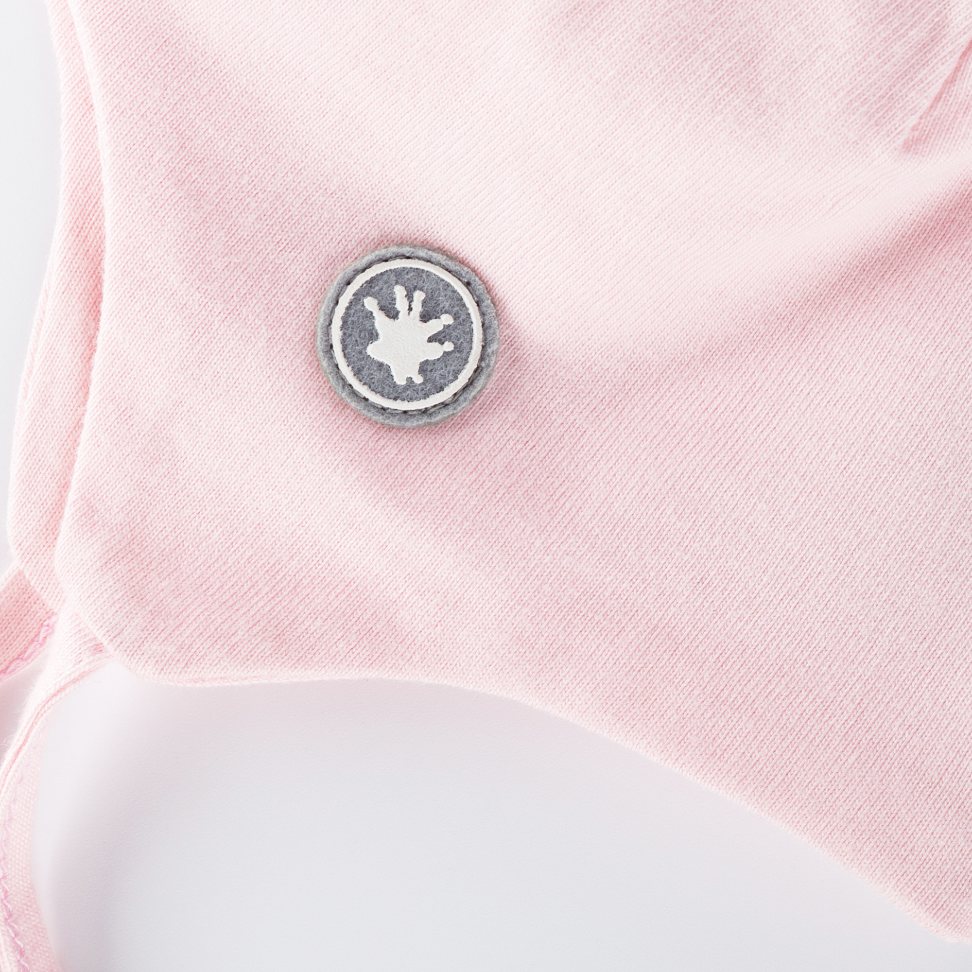 Newborn baby hat with ties, pastel pink Newborn baby hat with ties, pastel pink