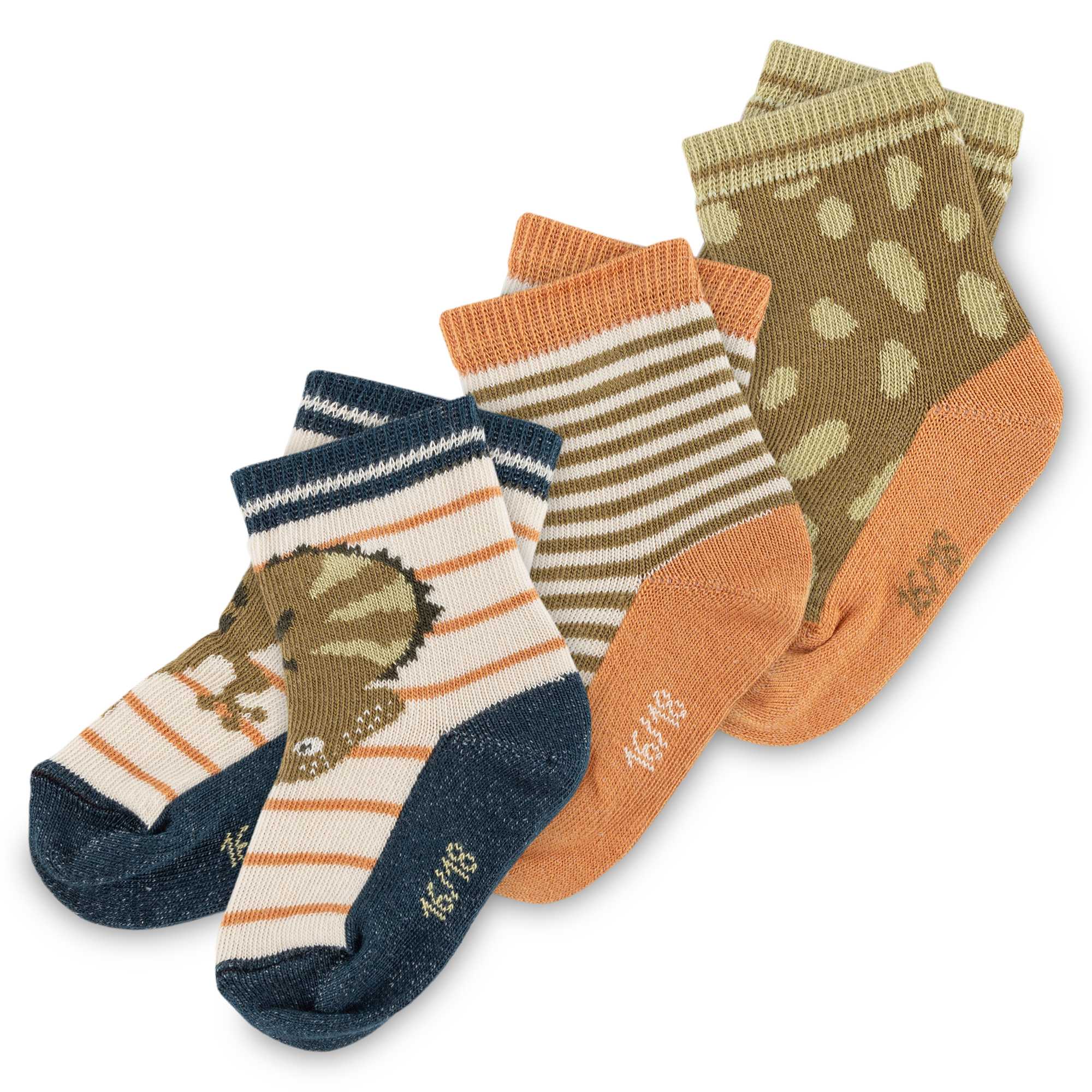 3 pair set baby socks, Jungle