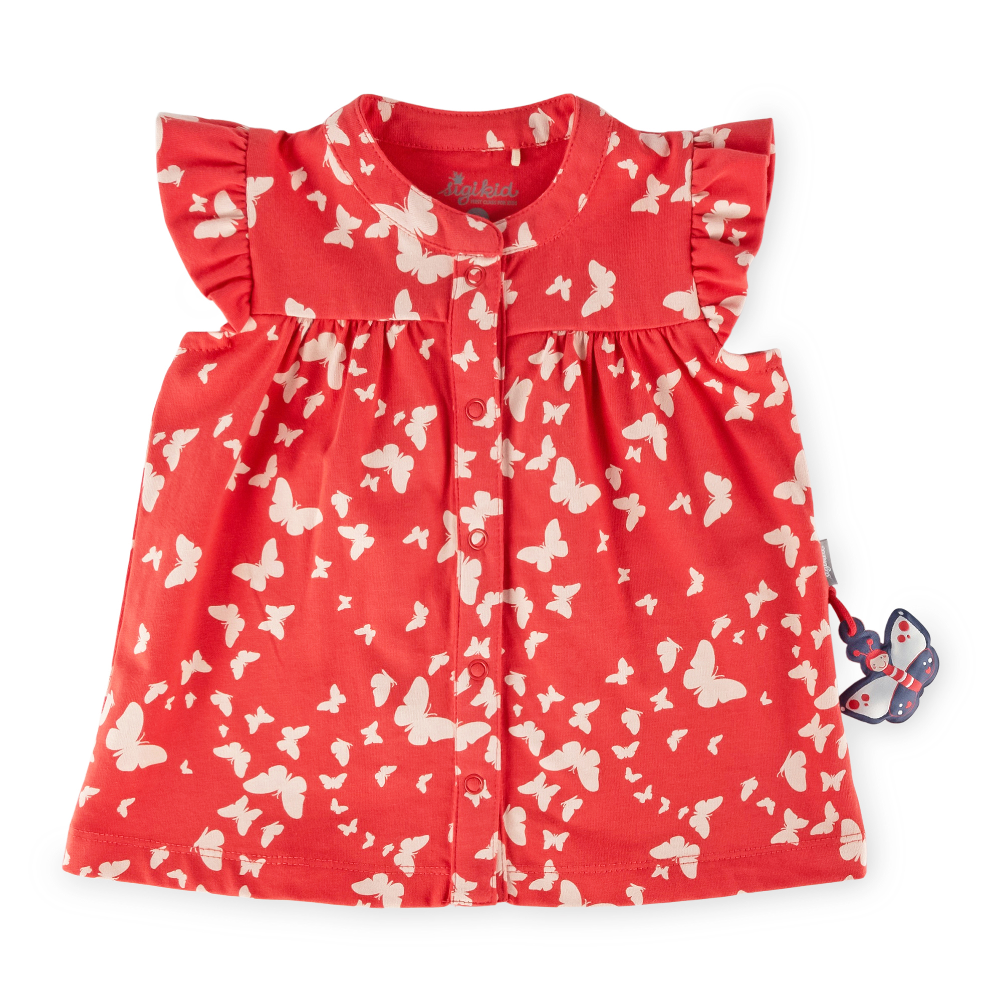Baby Bluse mit Schmetterlingsprint, rot
