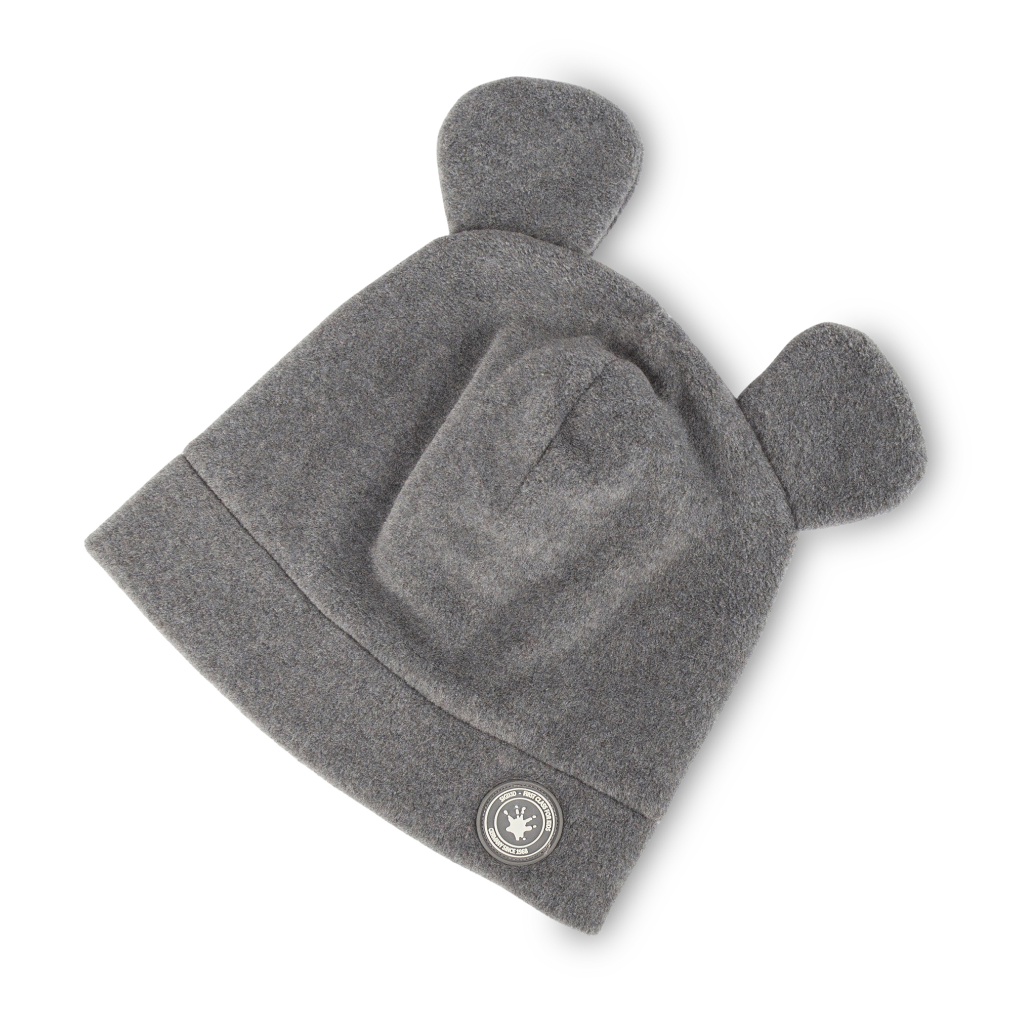 Children's fleece hat mouse, lined, grey