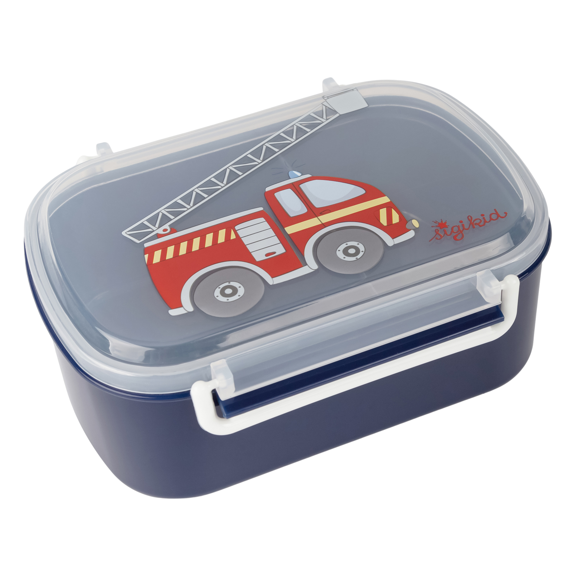 Lunchbox fire truck, including veggie tray