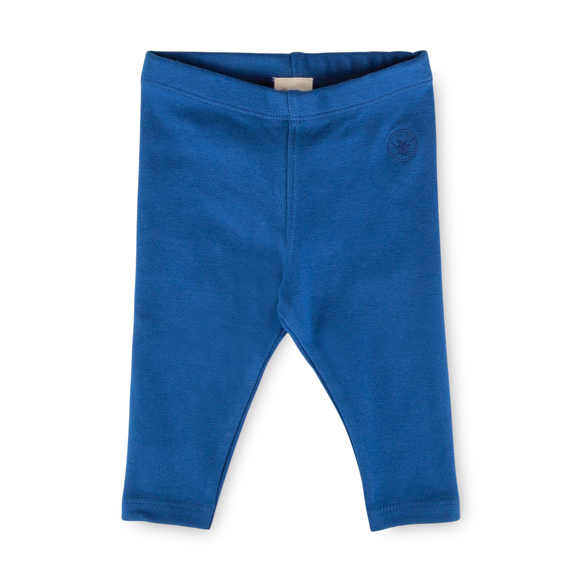 Baby rib knit leggings, azure blue