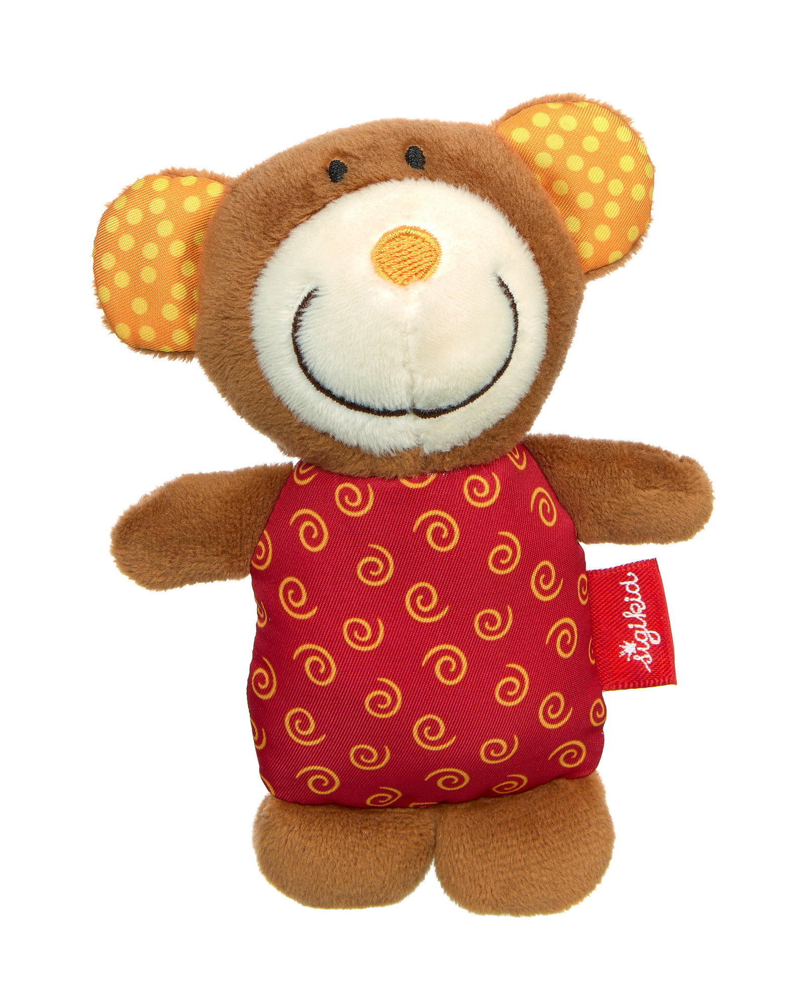 Cute teddy soft toy rattle for babies
