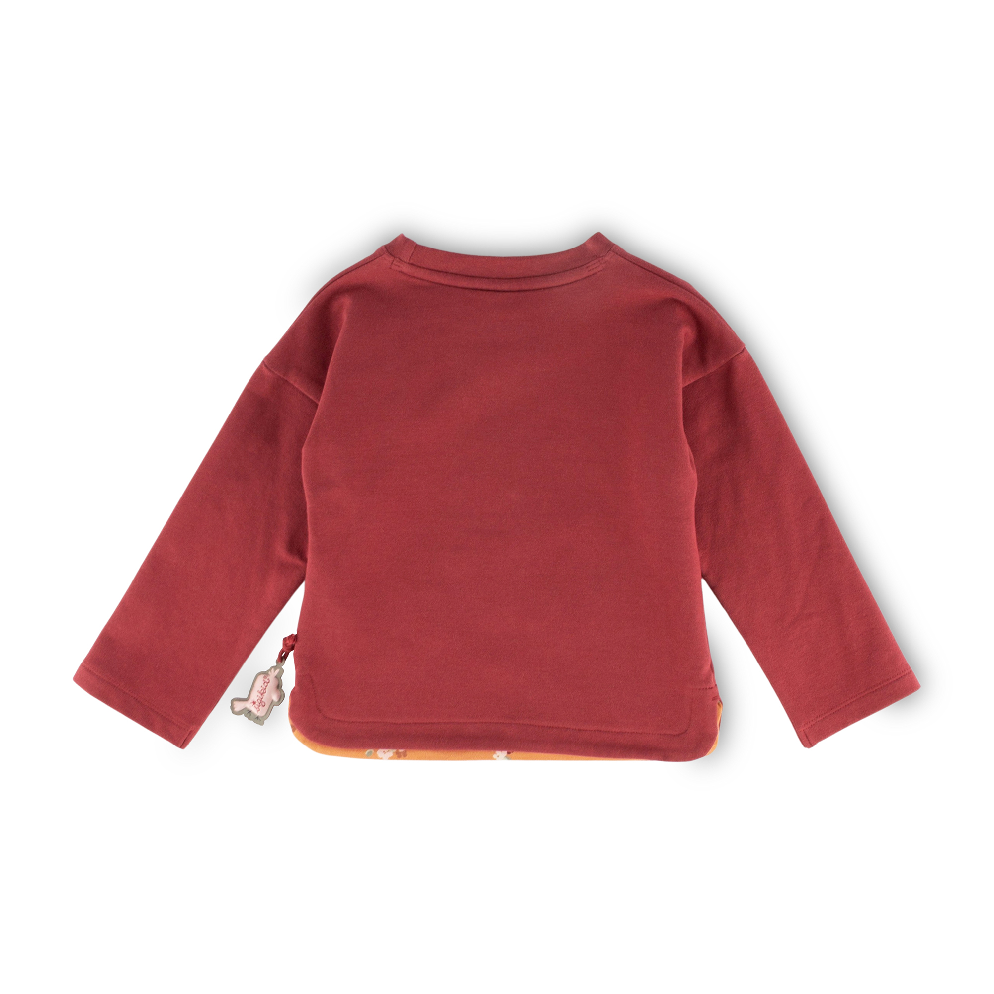 Kinder Sweatshirt mit Kakadu Motiv, dunkelrot