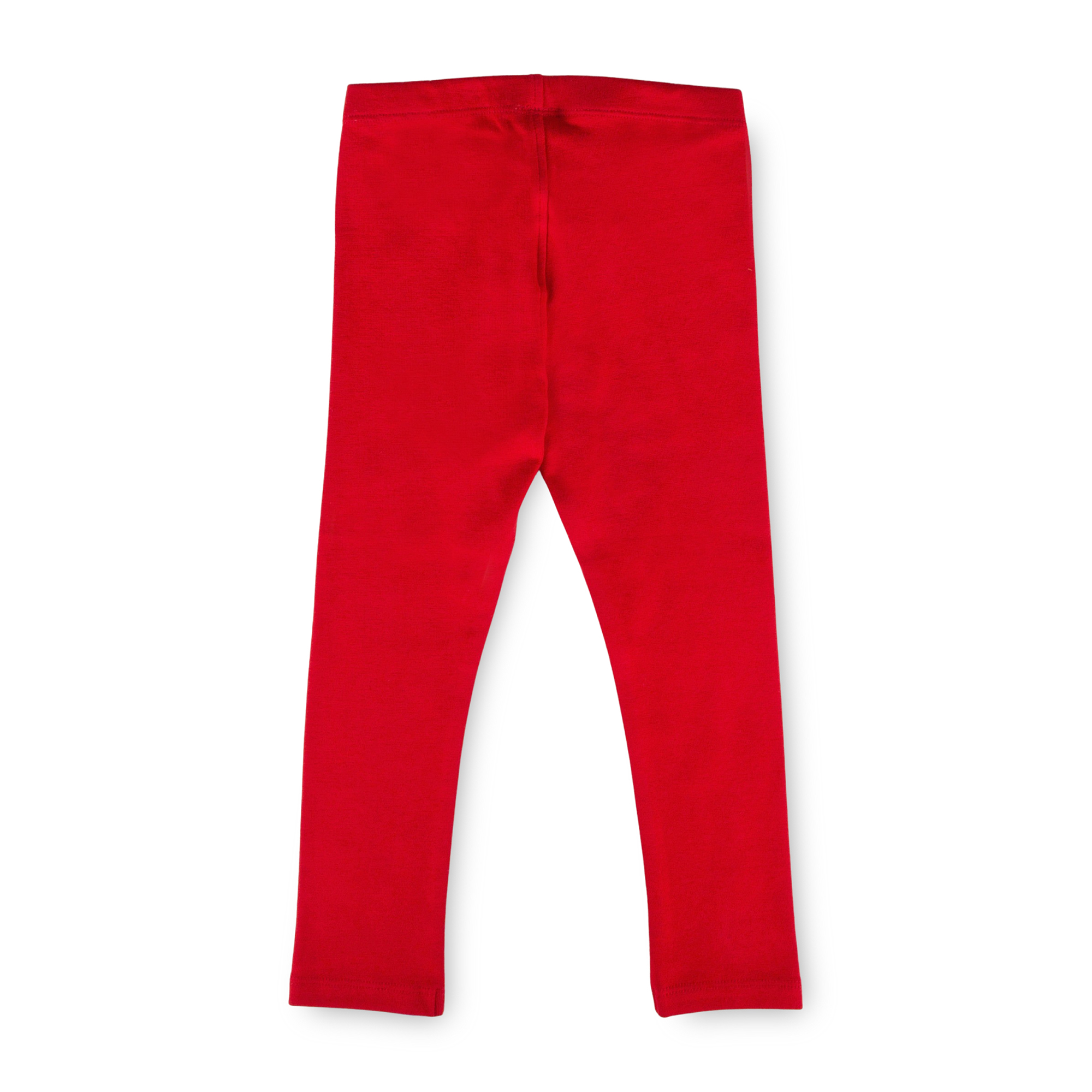 Children's rib knit leggings, bright red