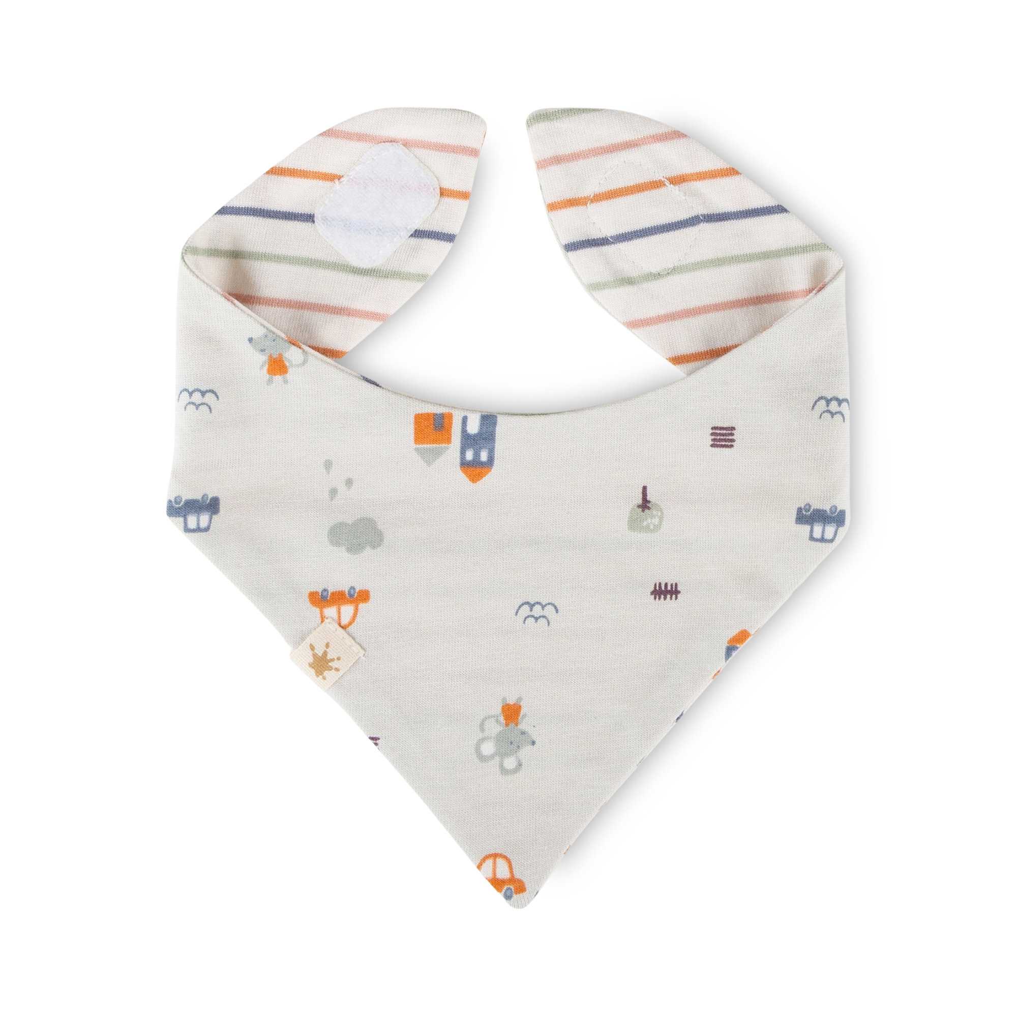 Newborn baby bandana bib, reversible