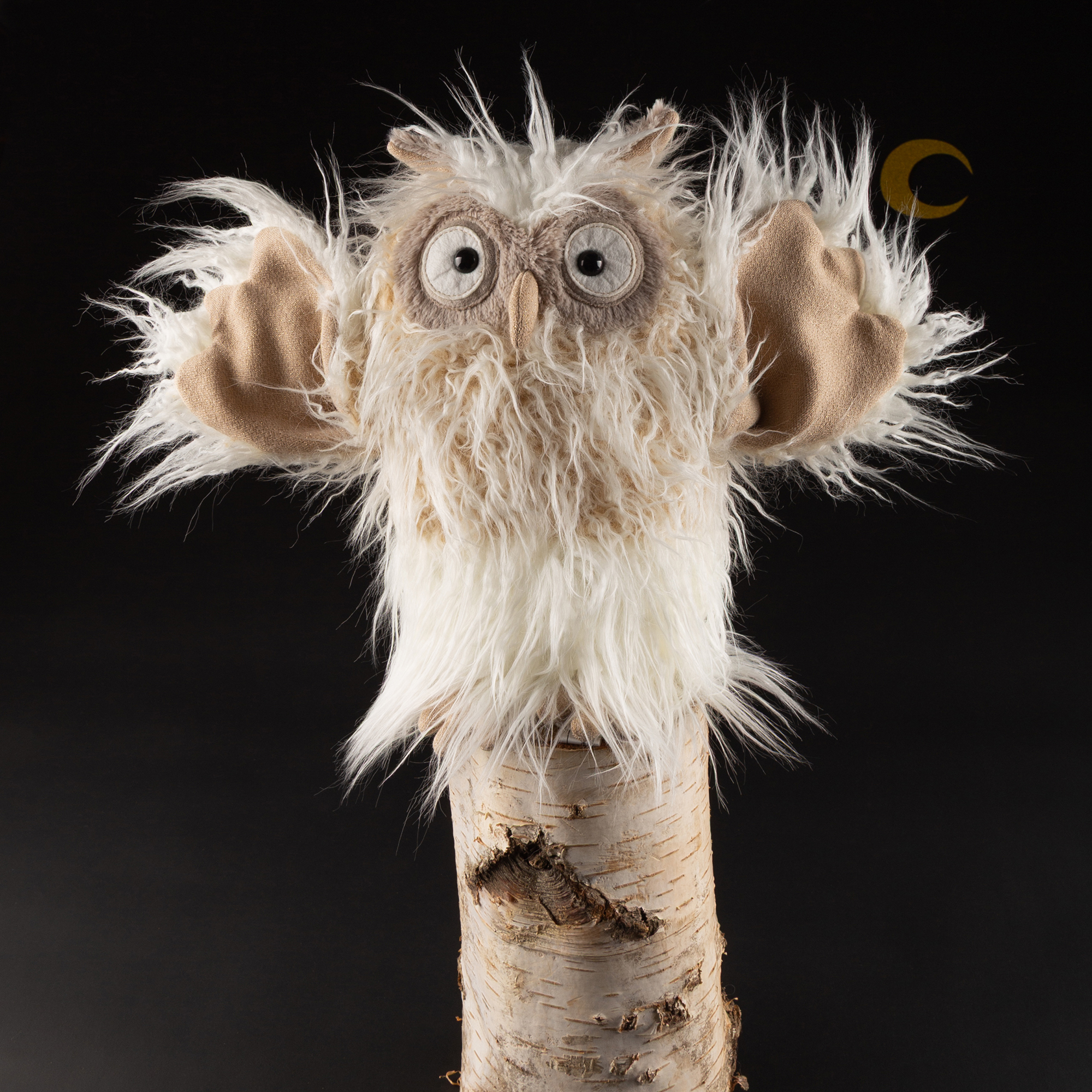 Plush owl Miss Lumière - The Night Thinker, Beasts