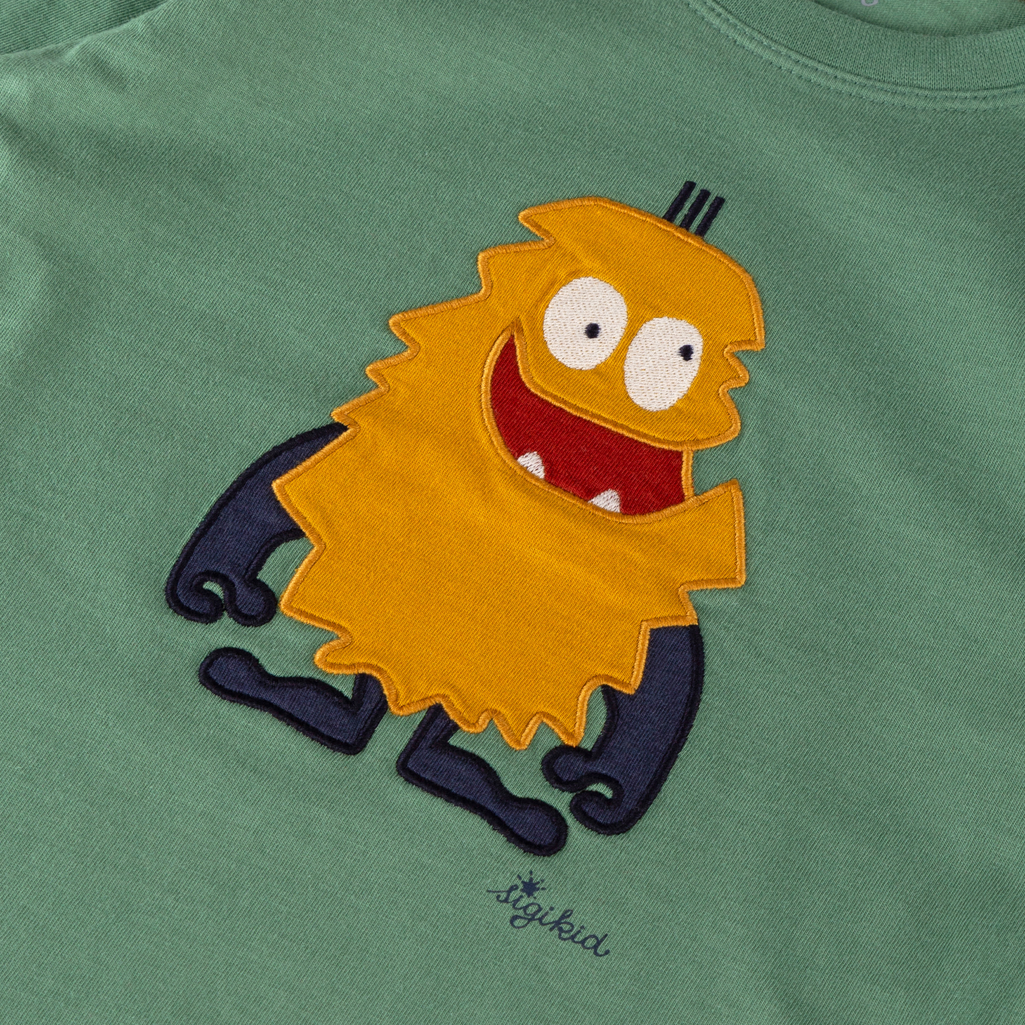 Children's long sleeve Tee monster, light green