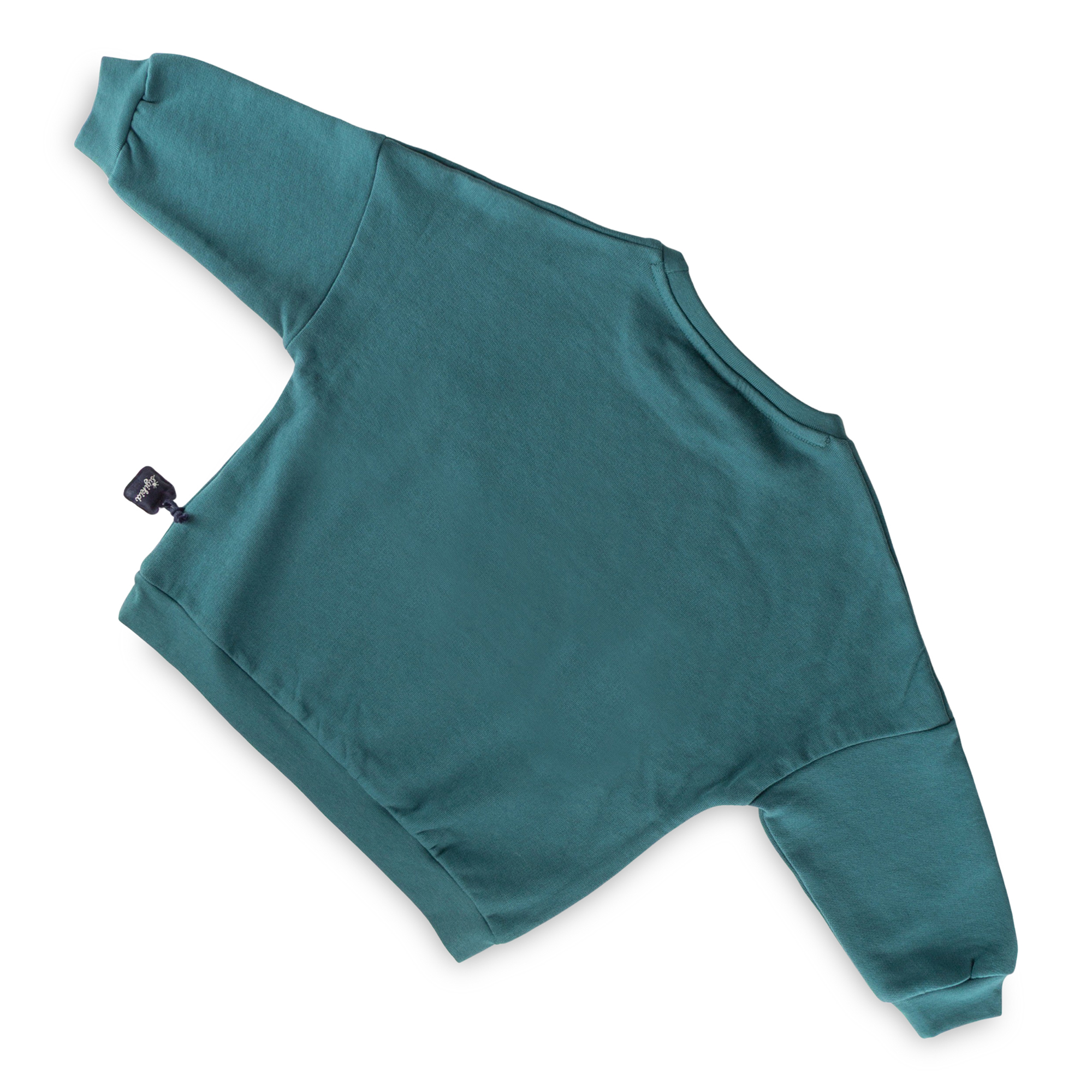 Kinder Oversized Sweatshirt Hund, petrolblau